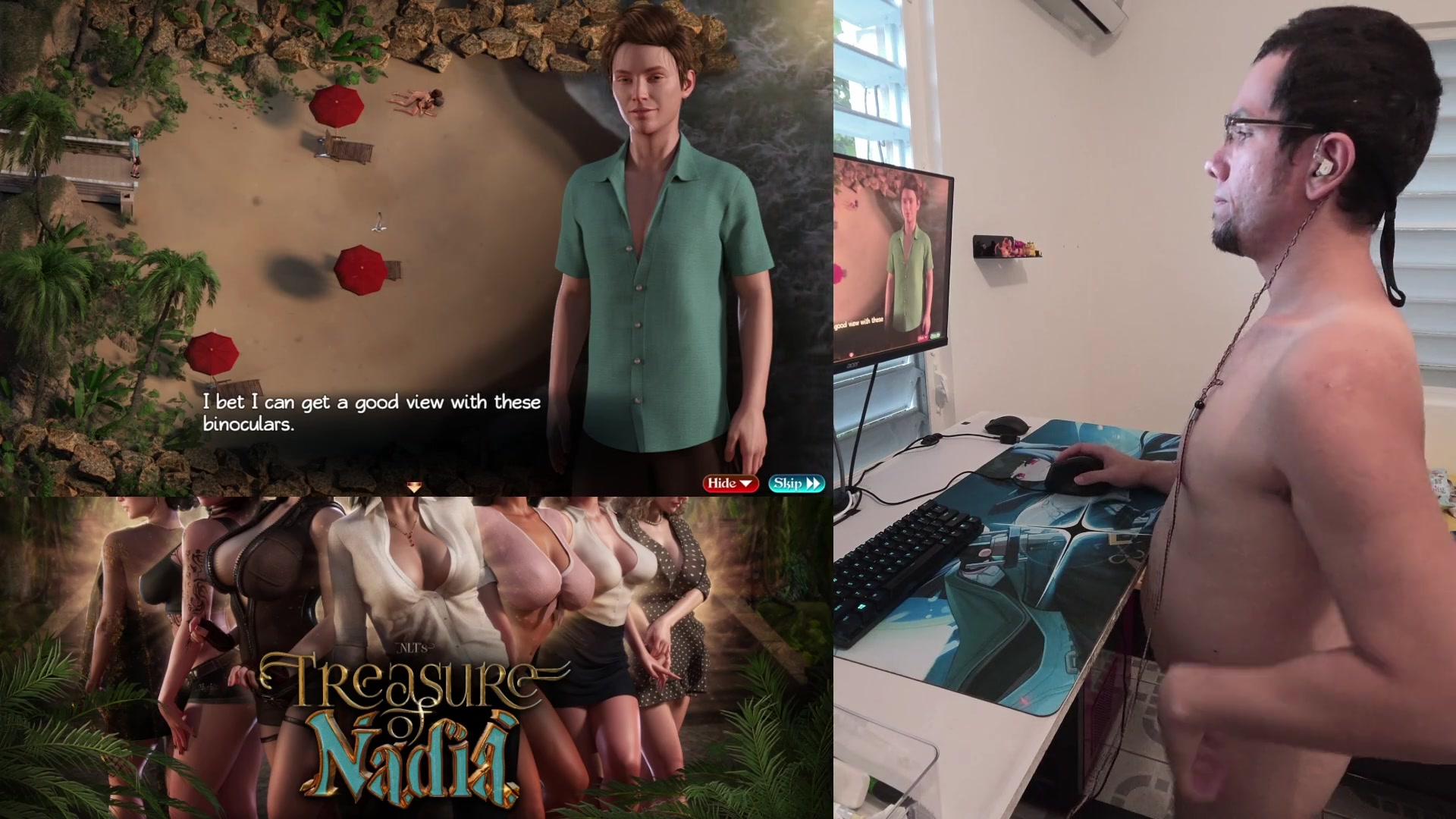 A NAKED GAMER PLAYS TREASURE OF NADIA (GAMEPLAY 1)