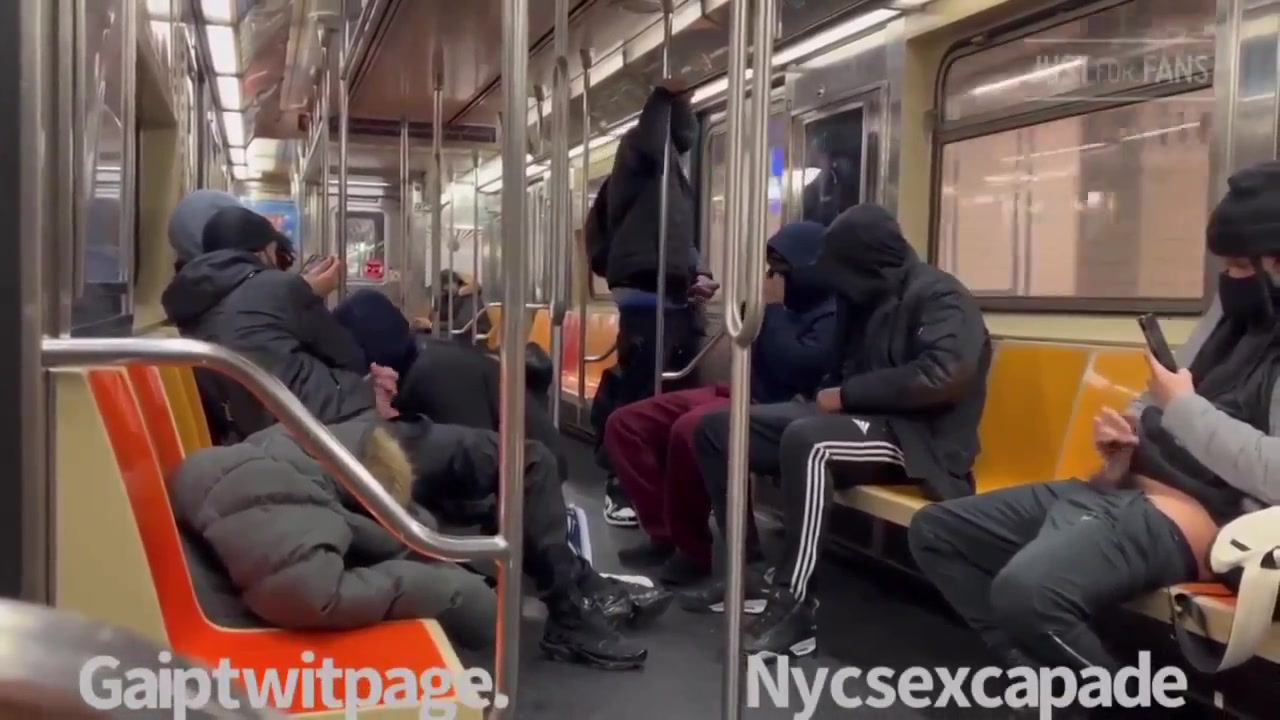 Black orgy in the train