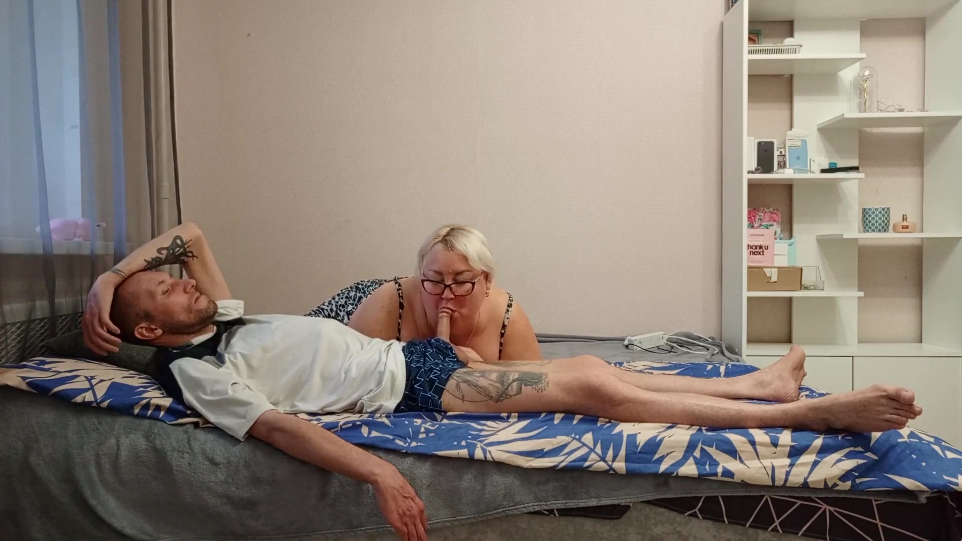 Cumming From Blowjob to Stepmom in Mouth