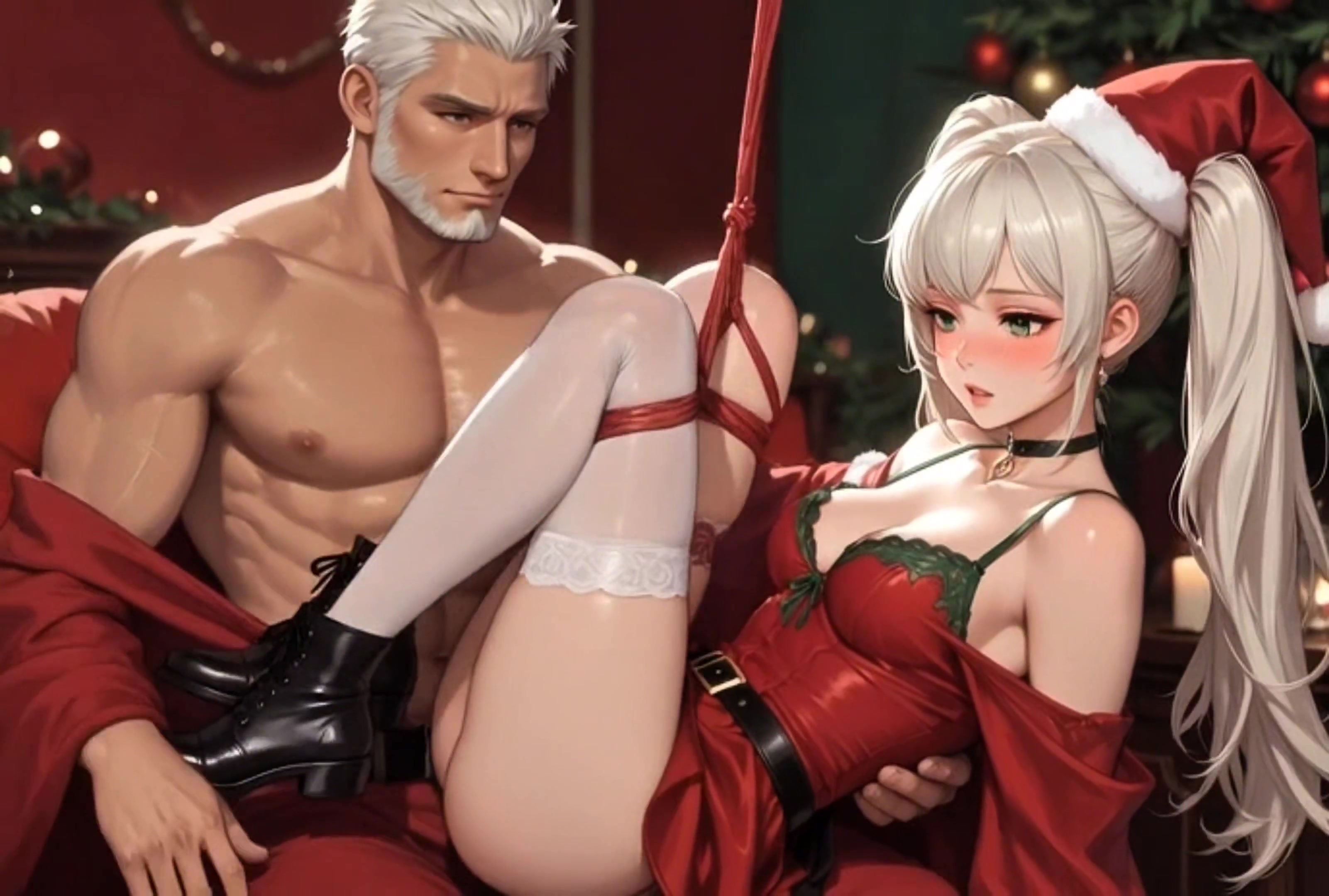 "Naughty Santa Punishes Submissive Mrs. Claus on Christmas Night – Hentai Anime"