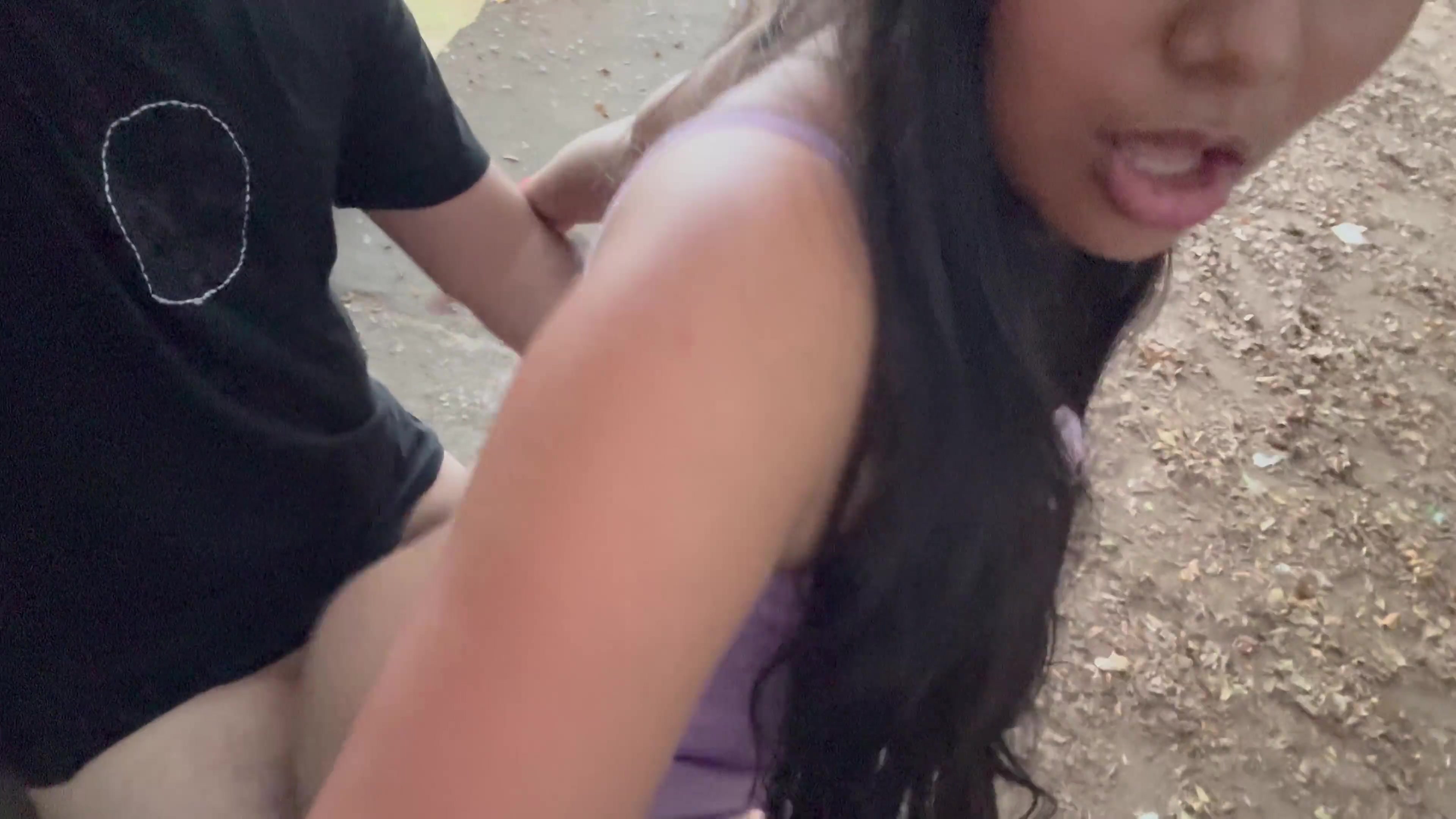 risky sex on public road with hot colombian