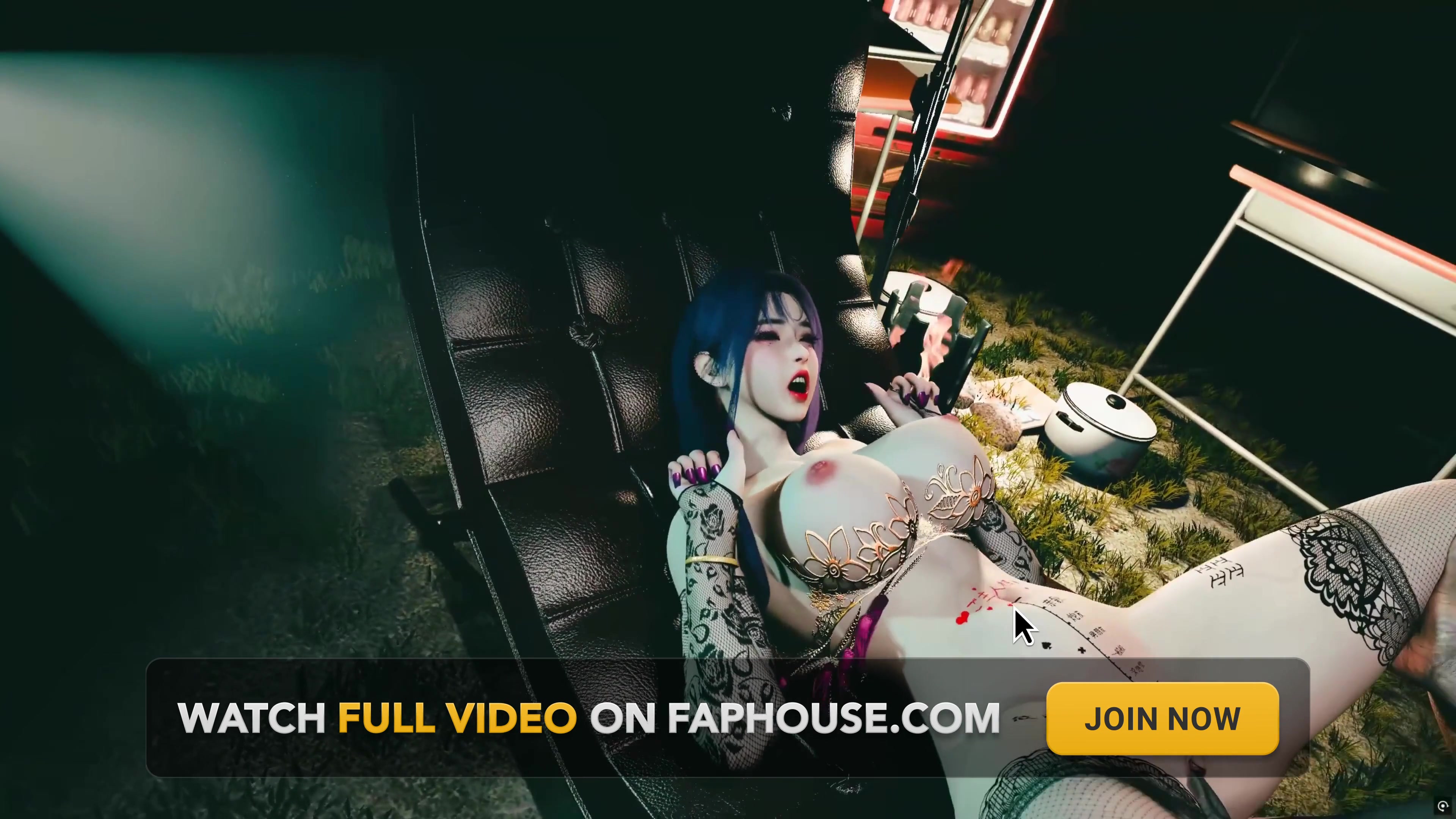 3D Big Boobs Slut MILF Teasing the BBC to Fuck Her Wet Pussy in Camp