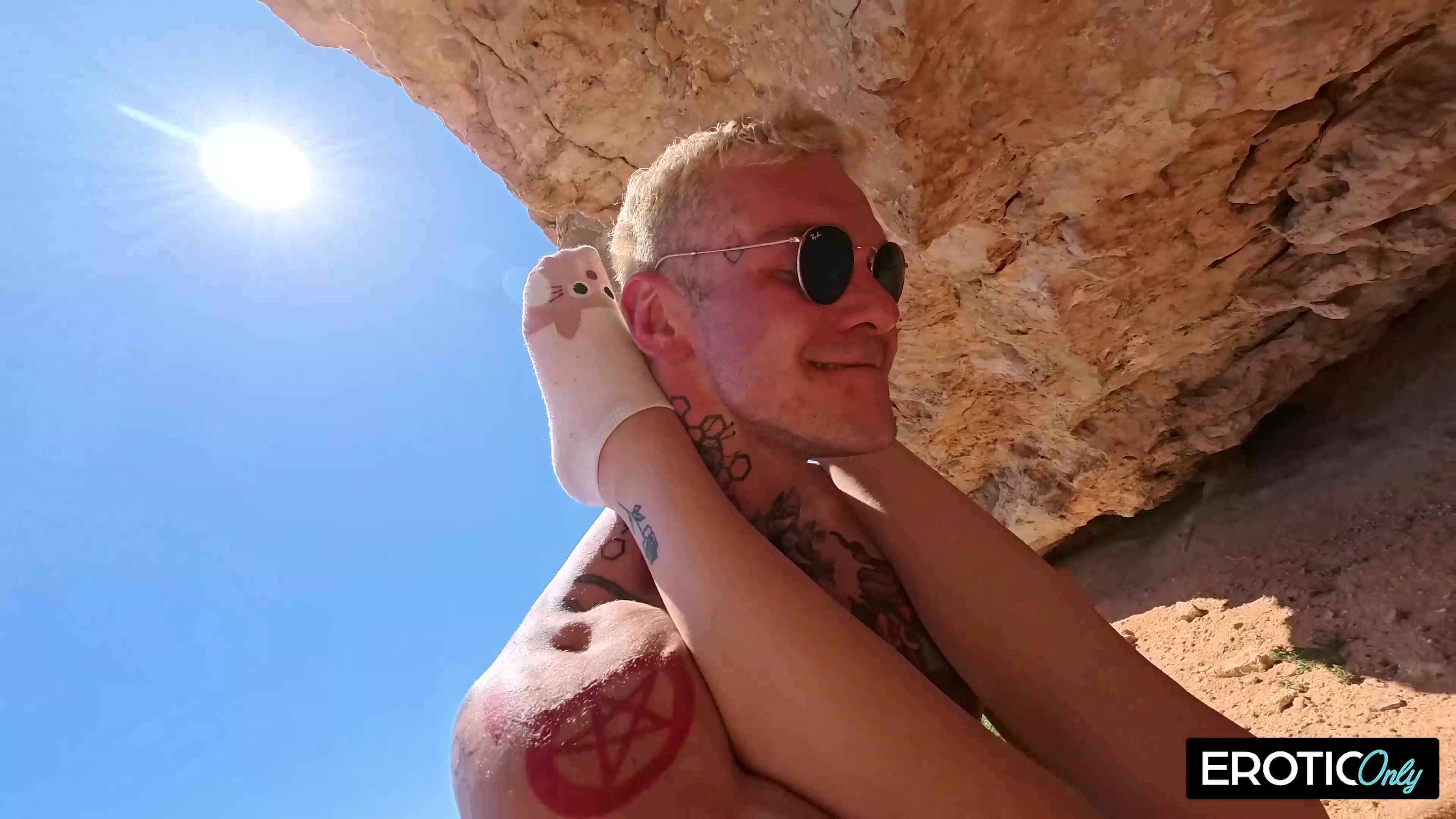 Blonde German Babe Hooks up Outdoors with a Stranger