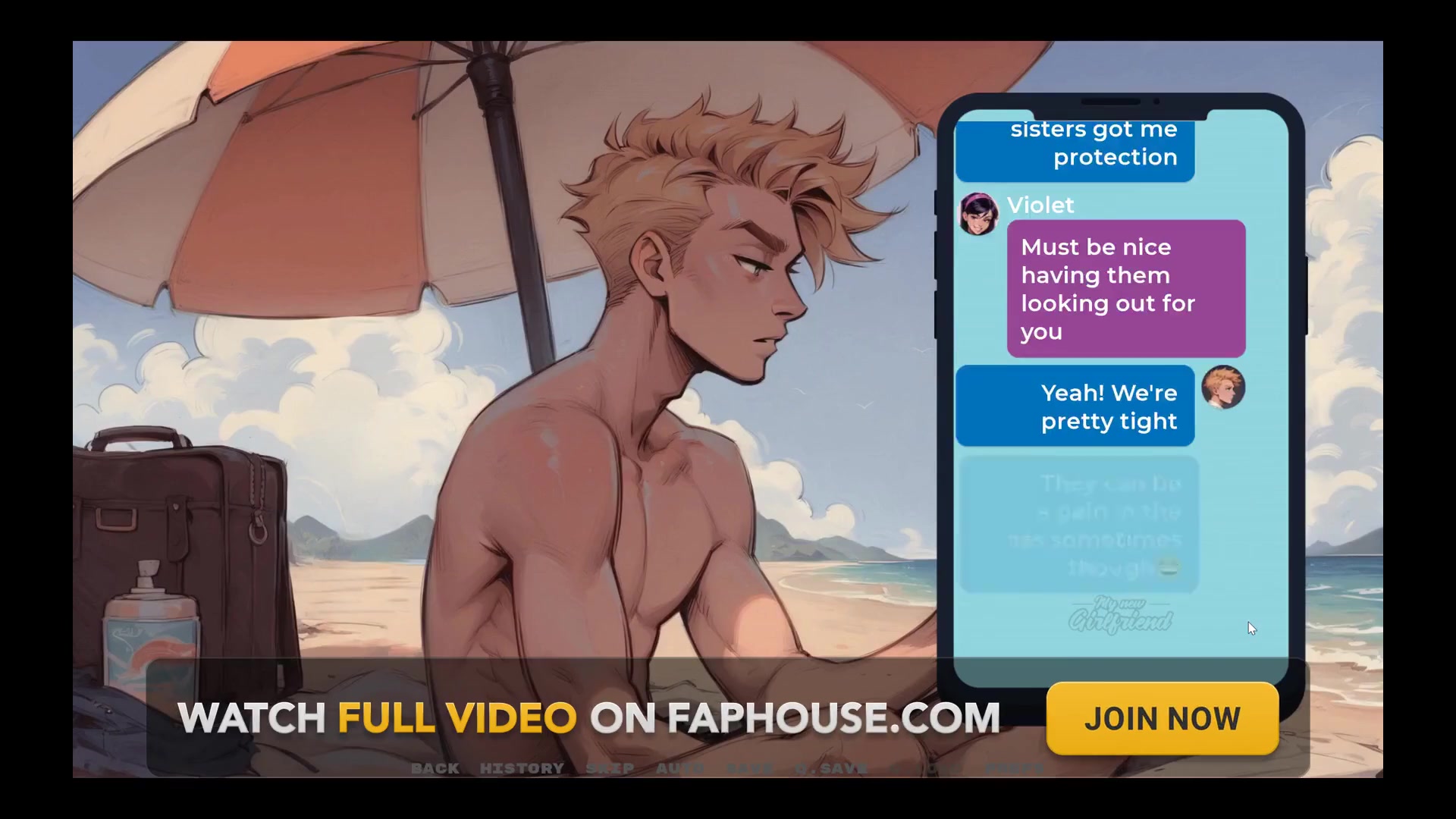 My New Girlfriend Taboo Hentai Game Ep.26 Naughty Step Sisters Going Topless at the Beach!