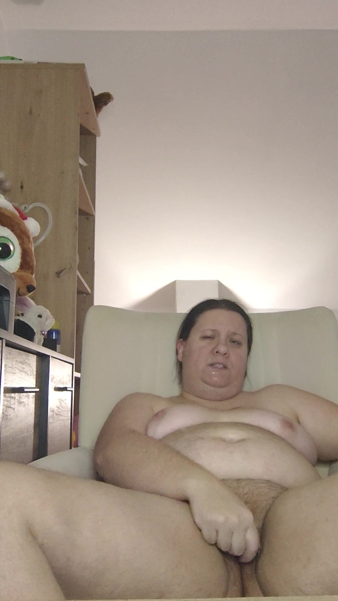 Blowjob with lots of saliva and dildosed pussy