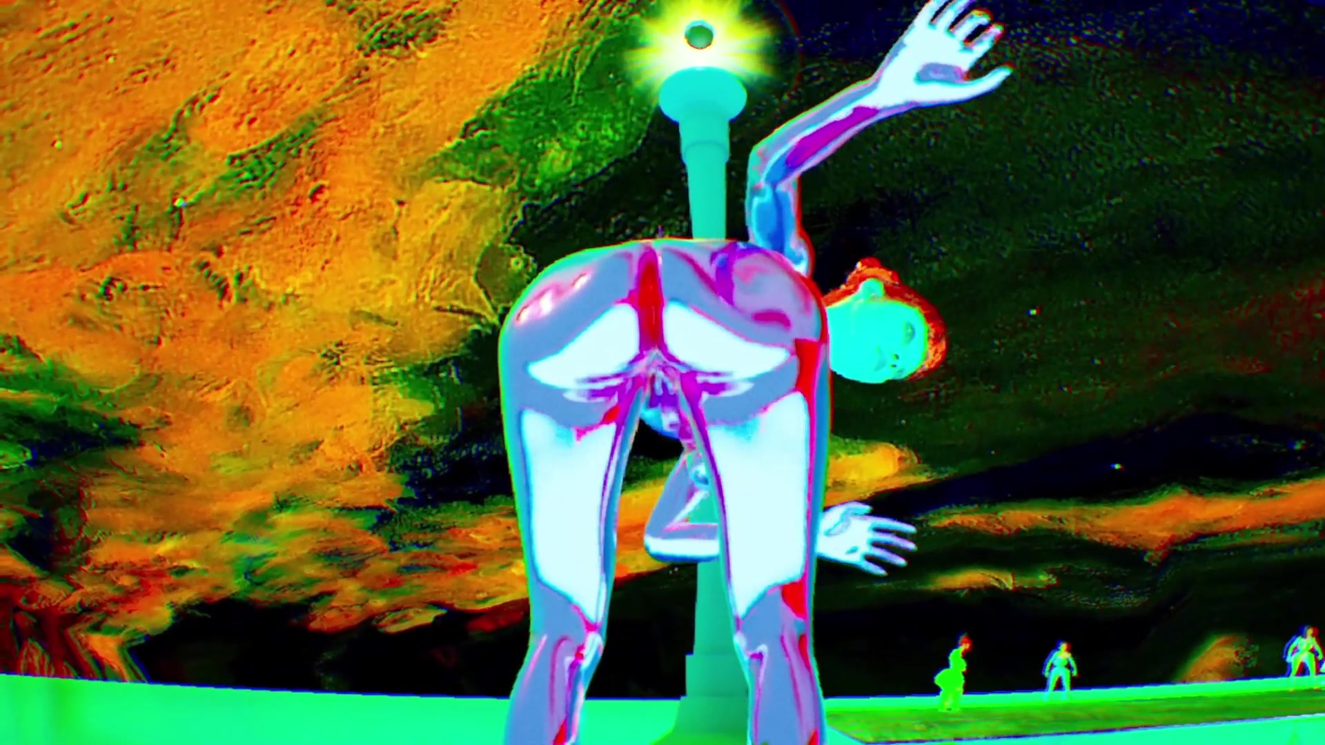 3D RTX 60 FPS Animation - Big Ass - Realistic Animation - Purple Chrome Sex Bot Doll - Ass Focus - Realistic Physics - Striptease