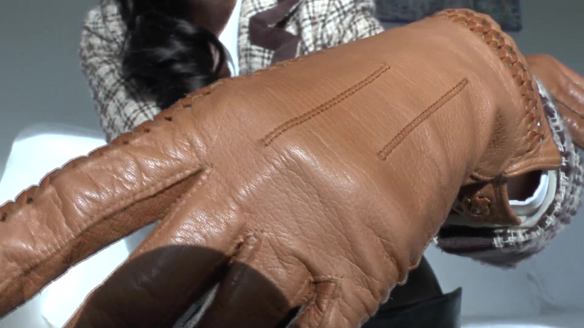 Prelude to a Session: Sniffing Leather Gloves Before the Whip Cracks! Lady Victoria Valente