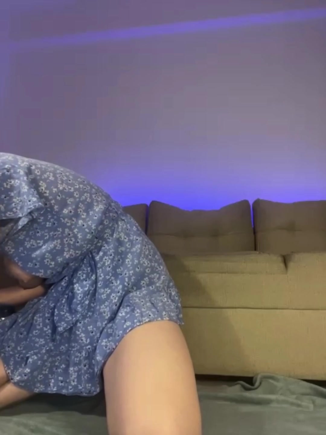 Playing in doggy with horny blond