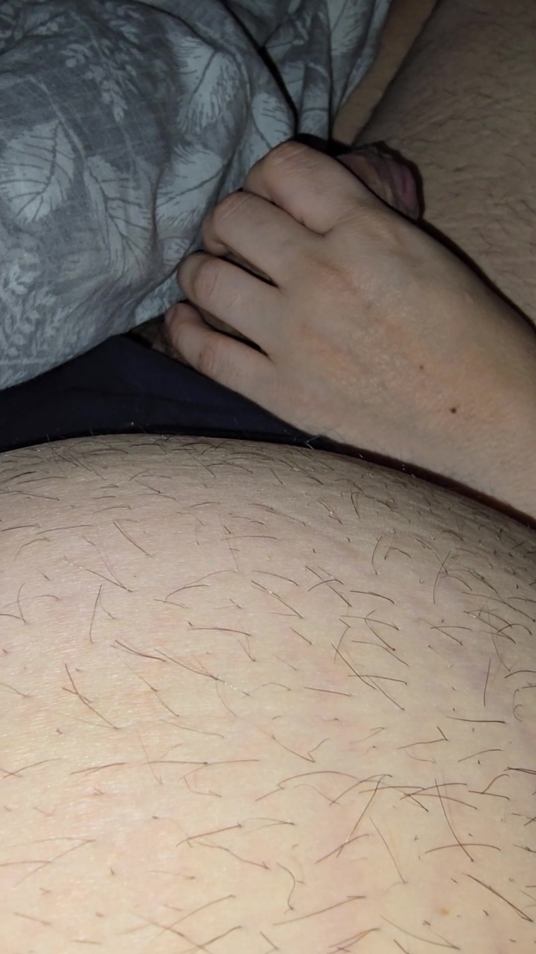 Step mom hand slip and pulled out step son dick for a handjob