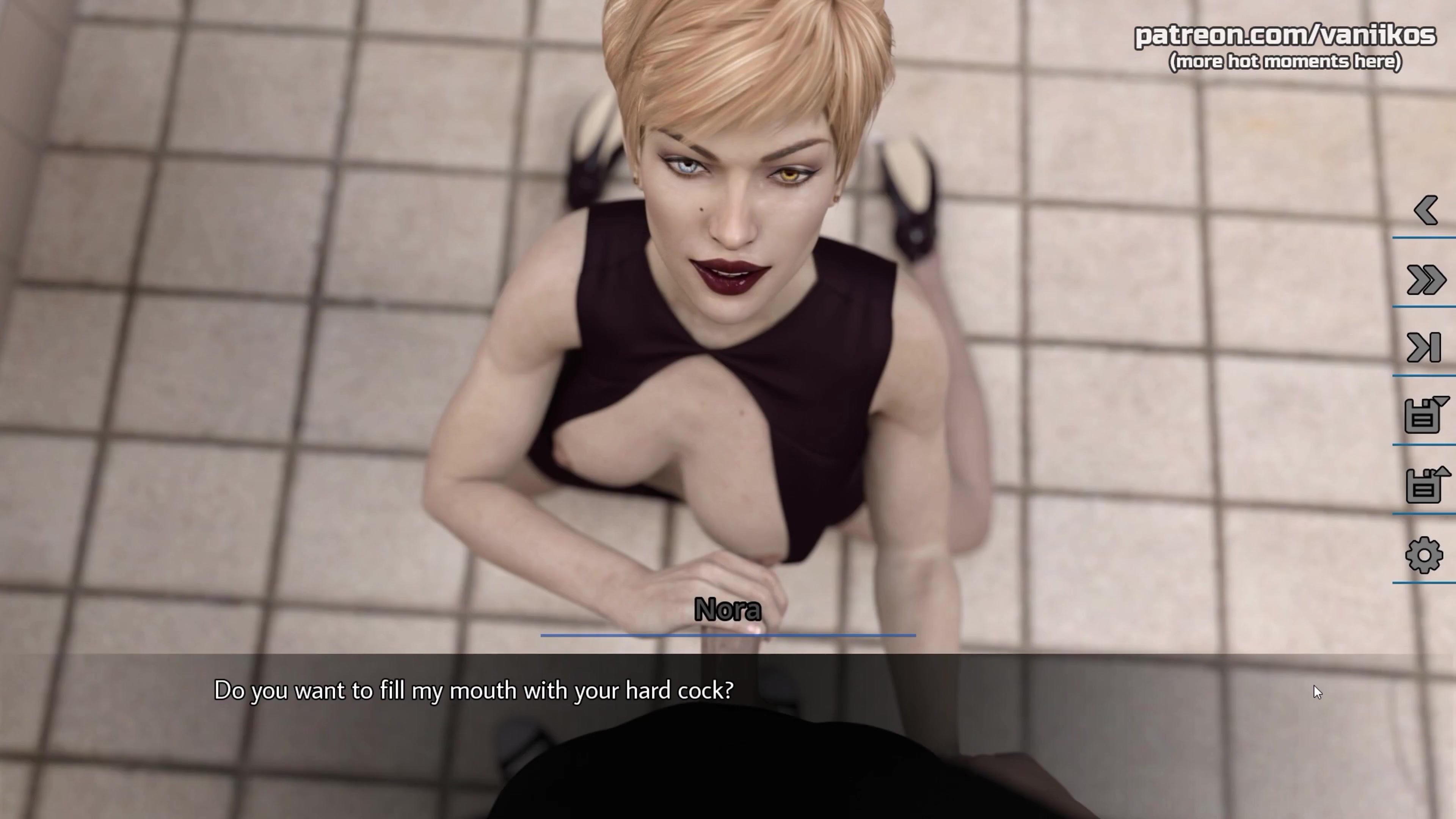 Dreams of Desire | Slutty short hair MILF in high heels seduced to suck cock in restaurant's bathroom | Part 8