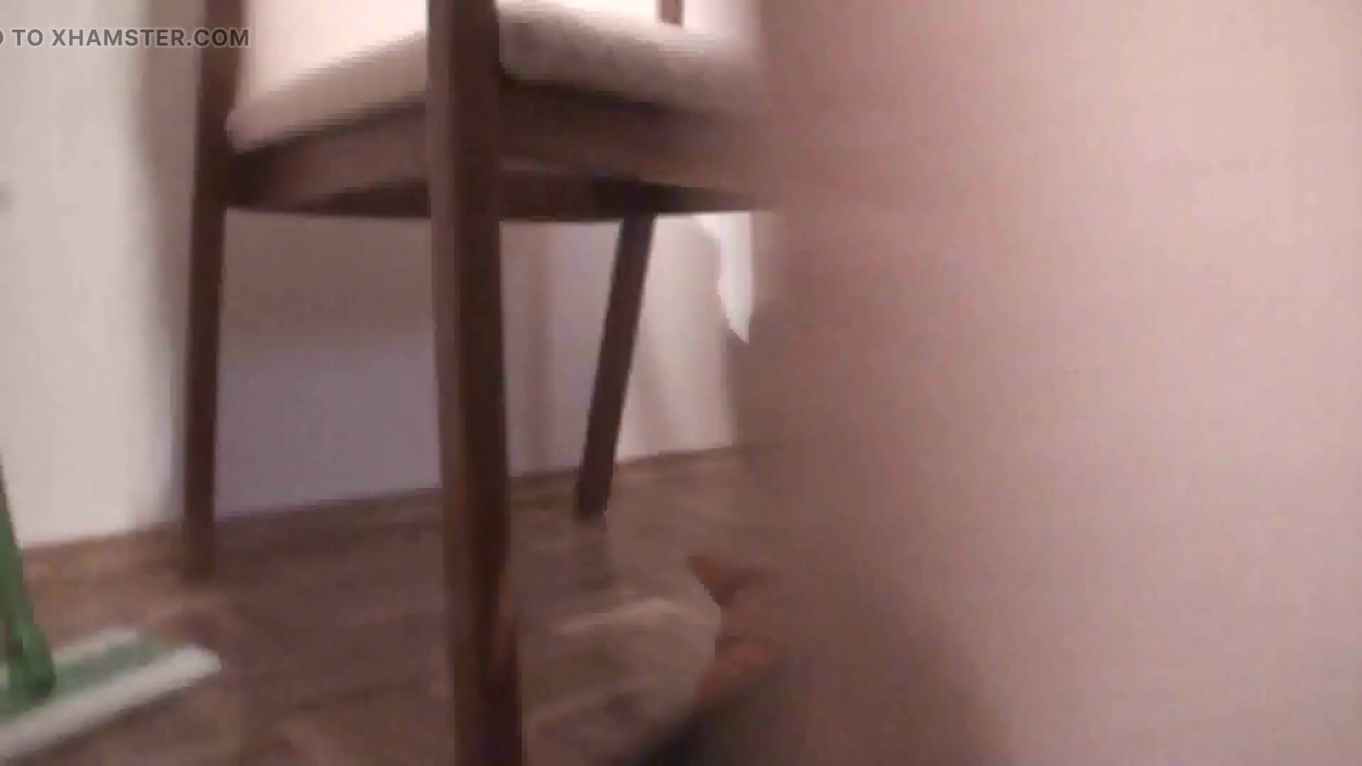 Sitting on slave's face in black pantyhose