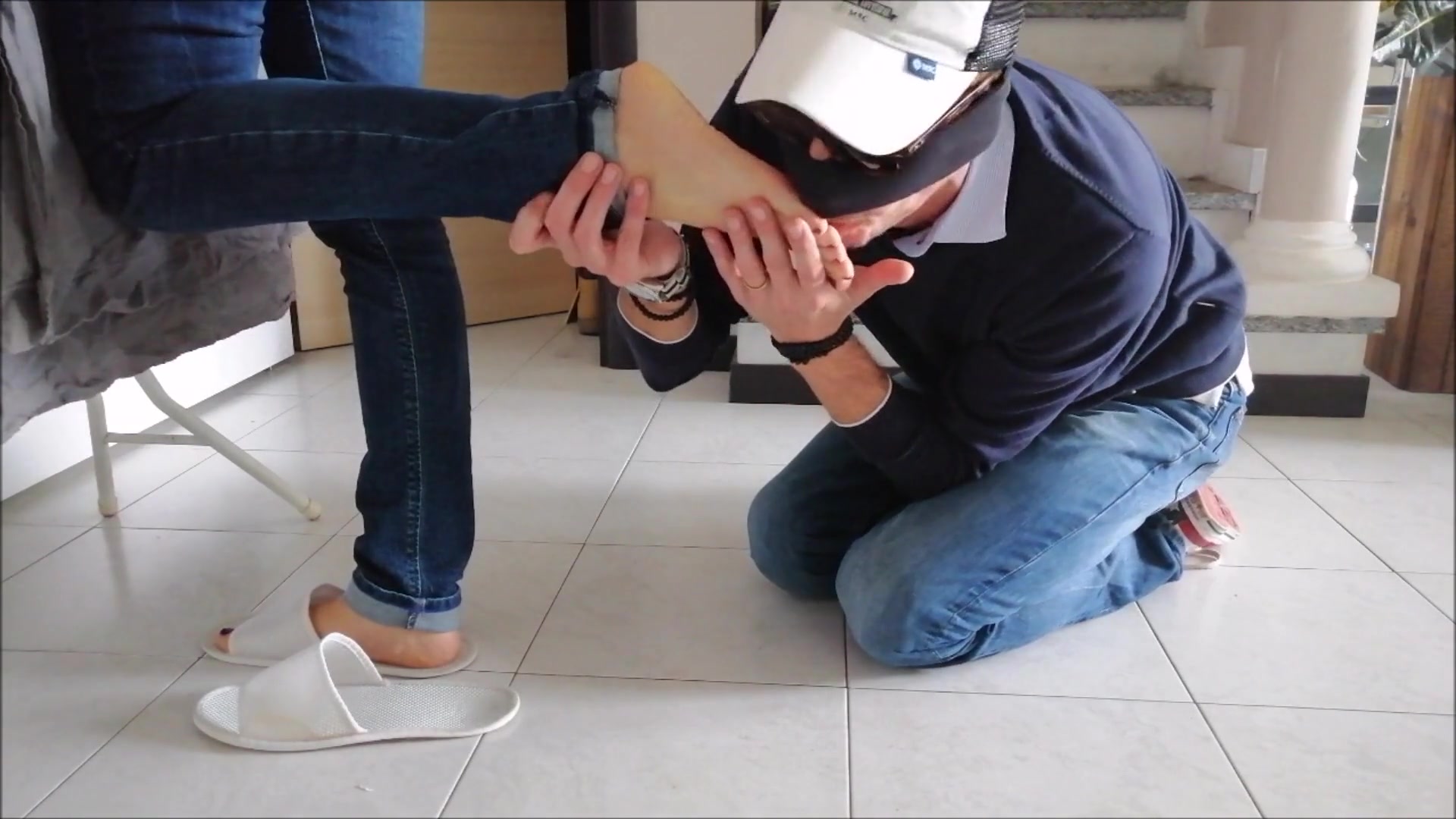 Foot Worship During Houseworks