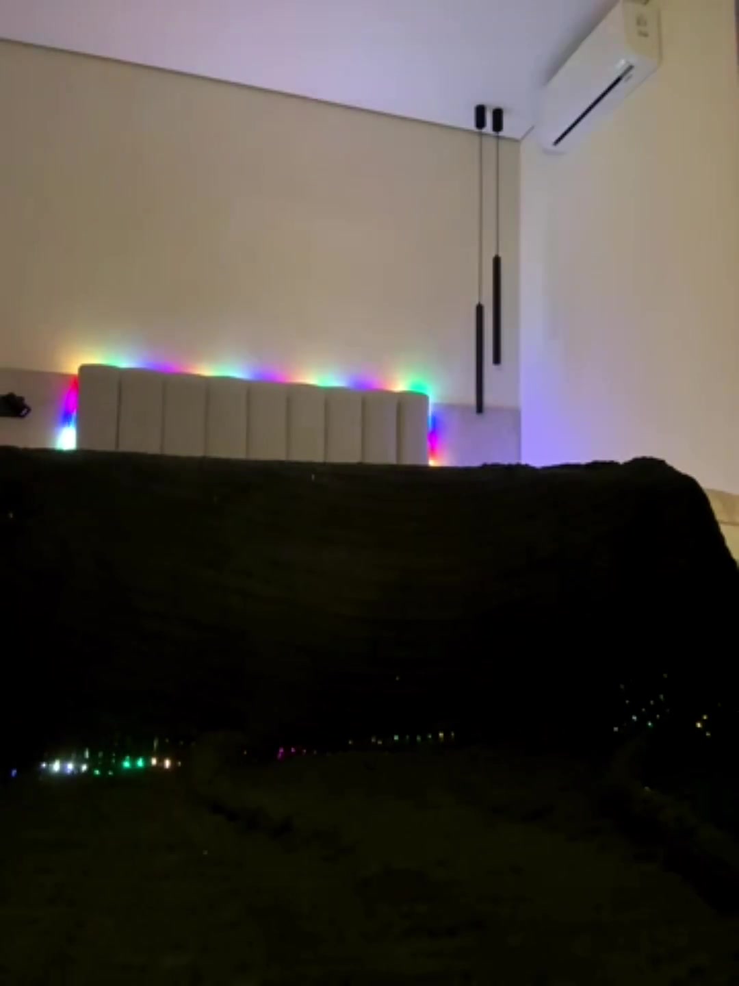 Blond girl playing on webcam