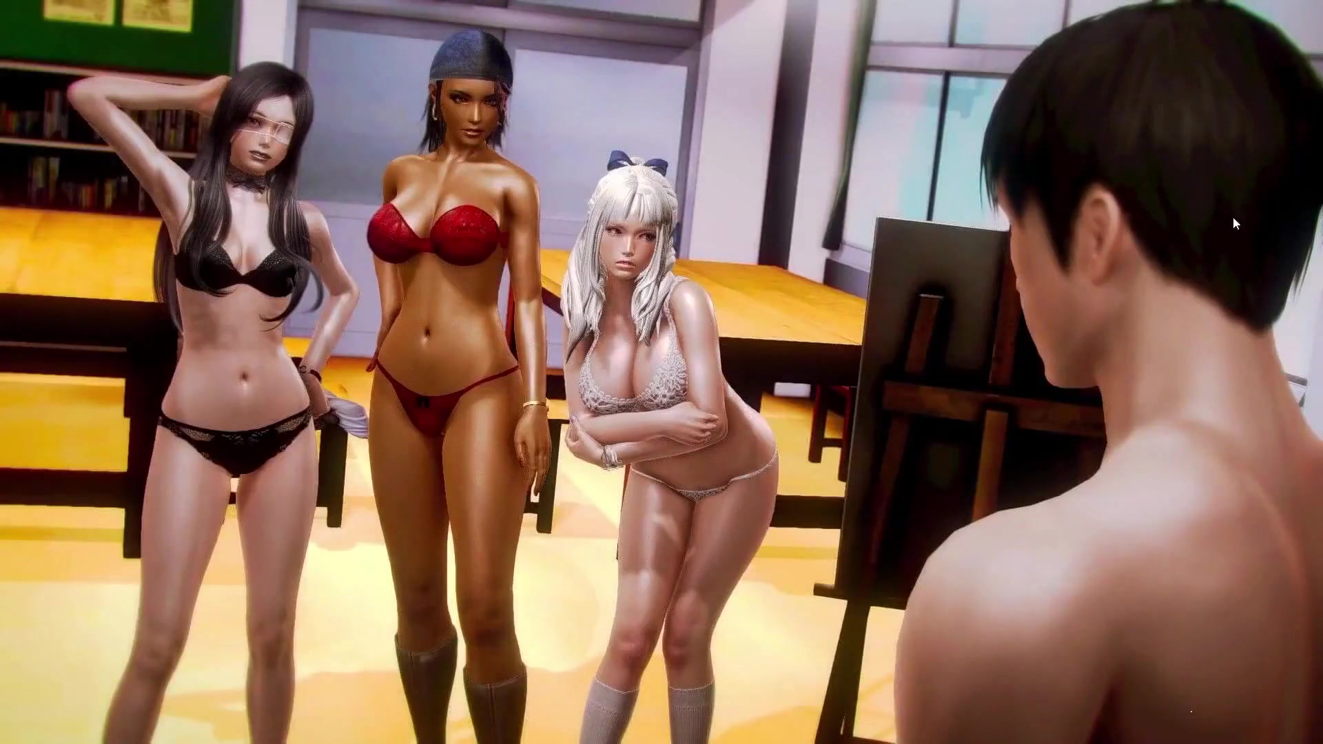 Waifu Academy - Kaori Tomikawa and Elizabeth Laroch Porn Collection. Nude Scenes Porn Game Play