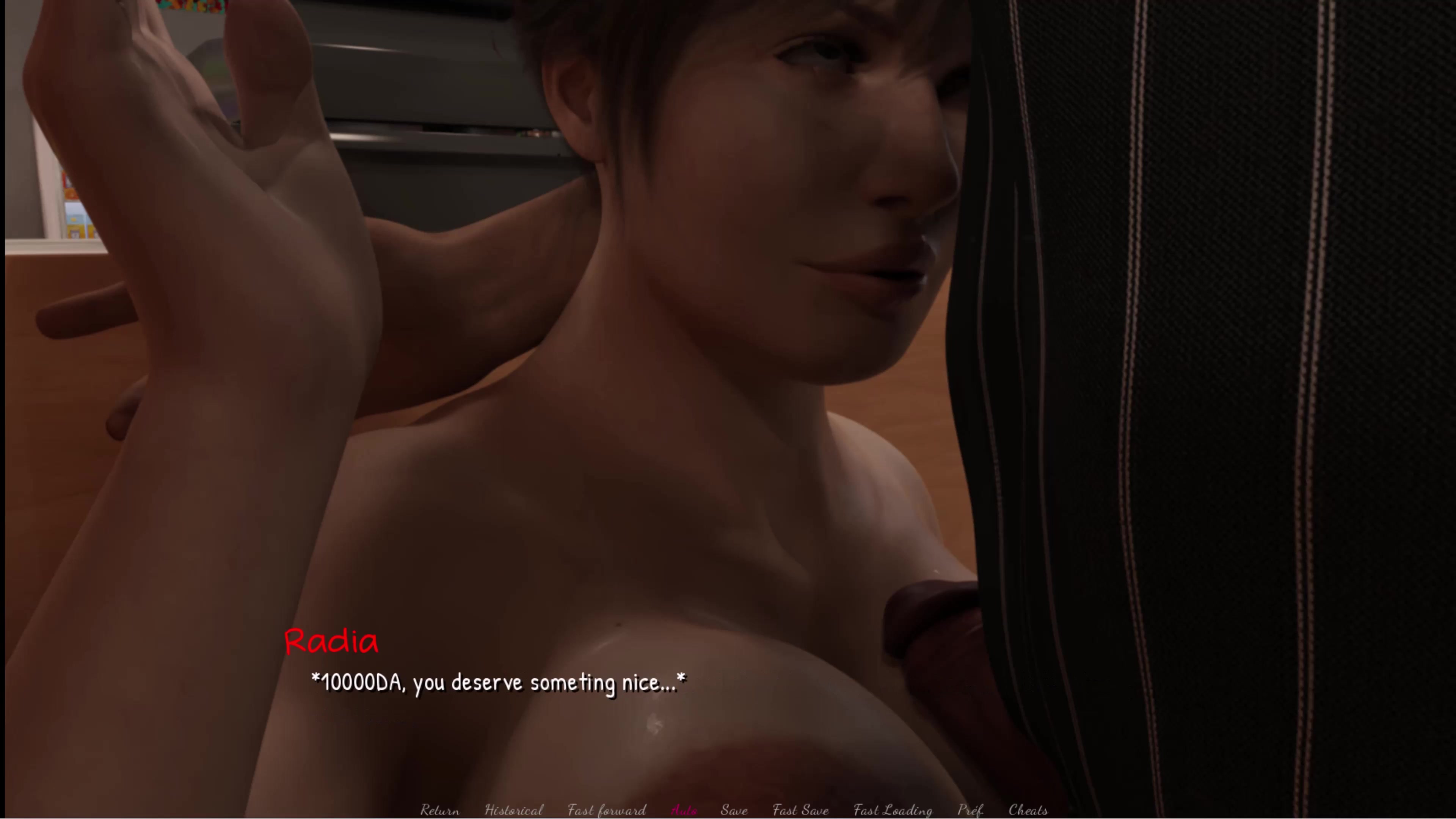 Metf #31: Radia gave him a blowjob under the counter and got a mouth full of cum