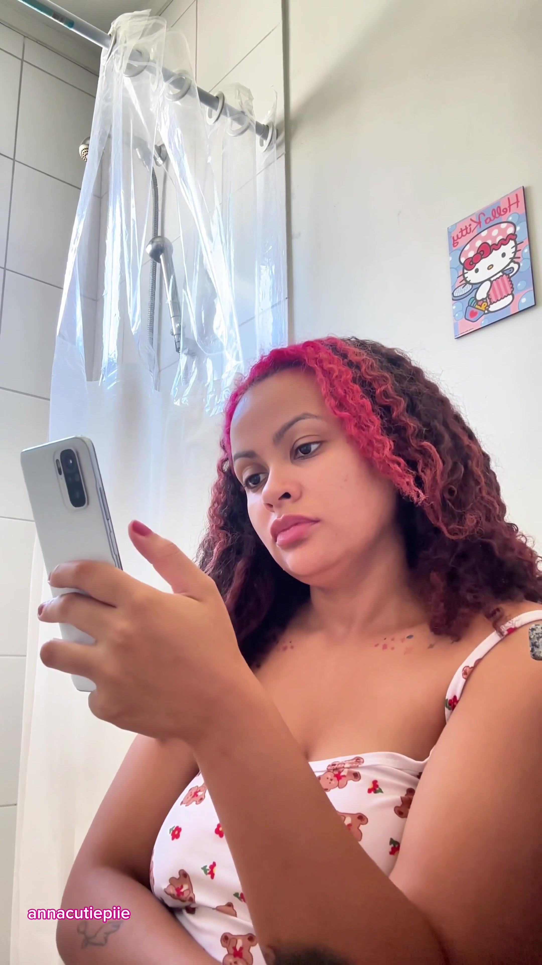 Chubby Gassy Girl Morning Toilet Farts Natural Gassy Moment