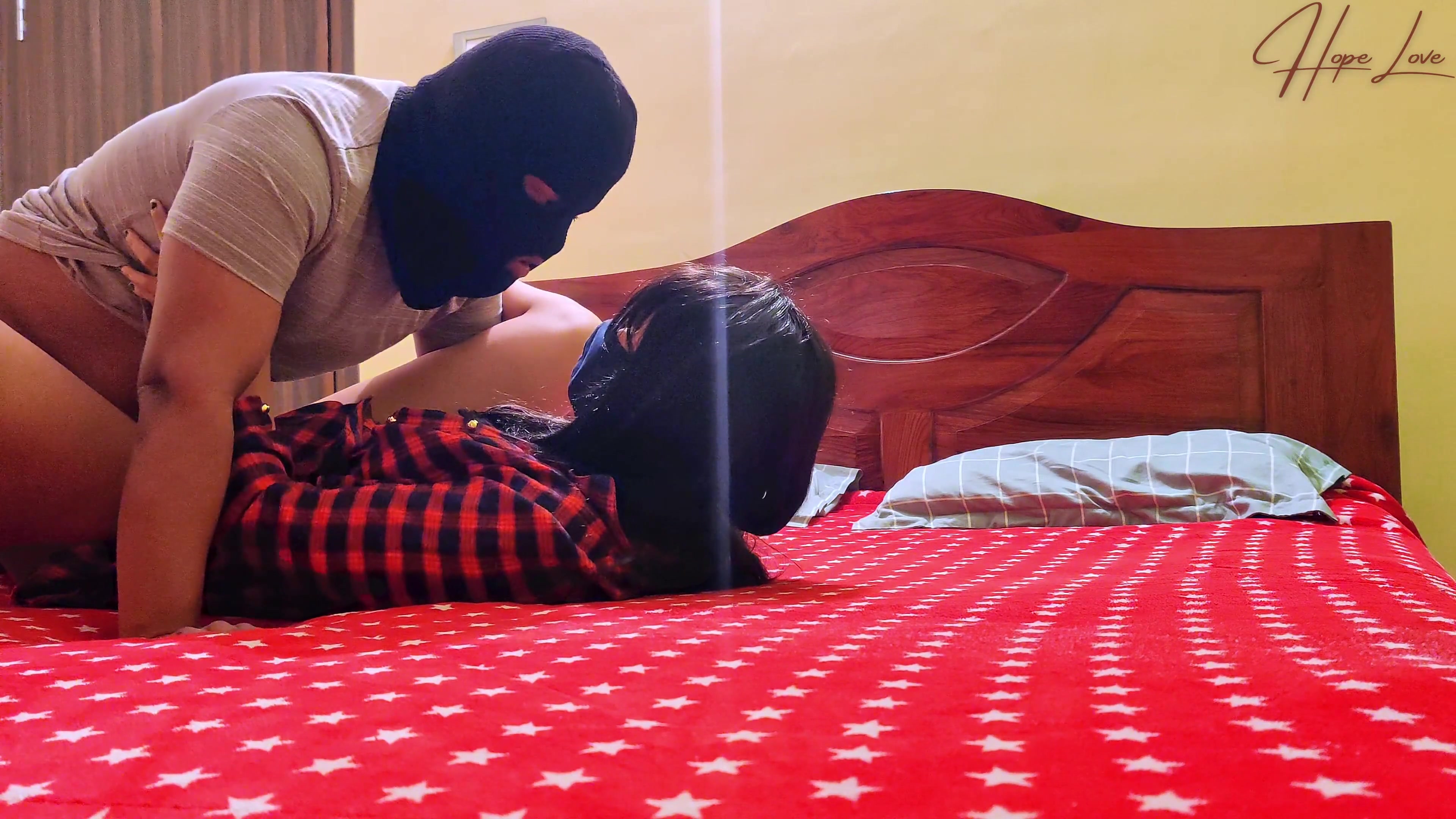 Hot House Maid Fucked by Masked Man Who Was Hiding in the House.