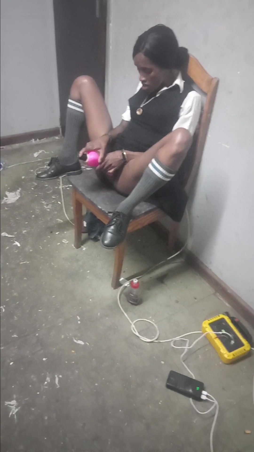 18 Year Old Horny Girl Plays with Pink Vibrator