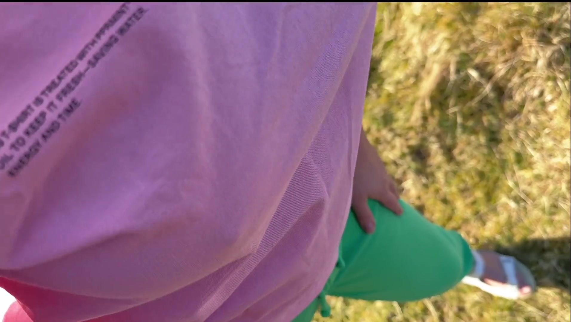 Caught jerking in public and decided to help to cum public handjob