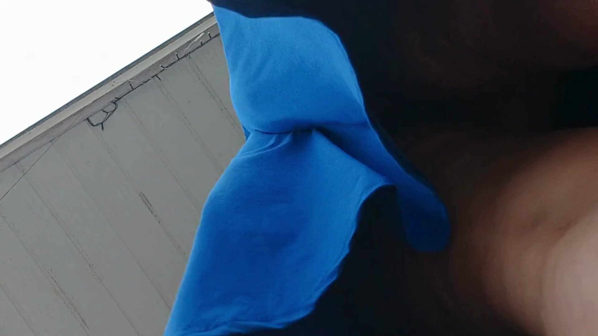 Leave my cell phone recording my stepmom while cleaning the sidewalk in public.