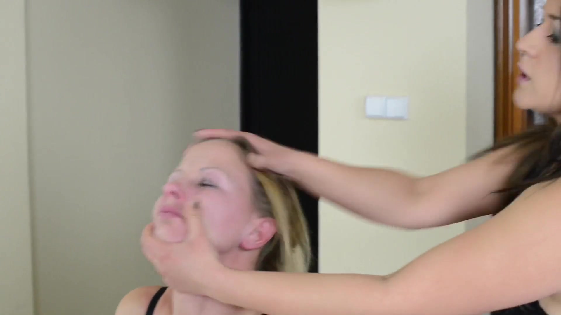 Faceslapping - by domina Linda Rush and her slave Brigitt-32