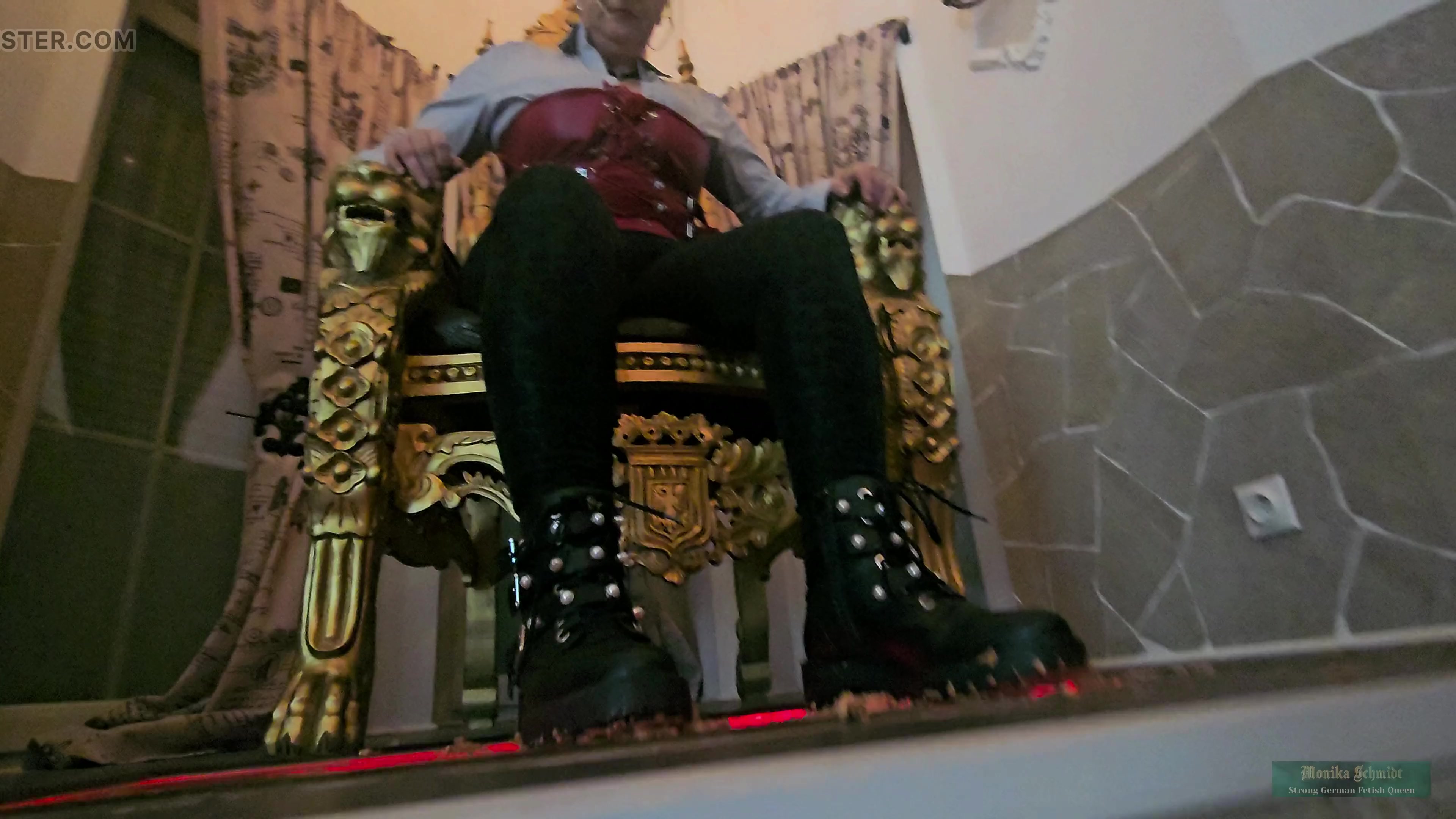 Monika Schmidt Food Crushing Spitting Bootworship Verbal Humiliation