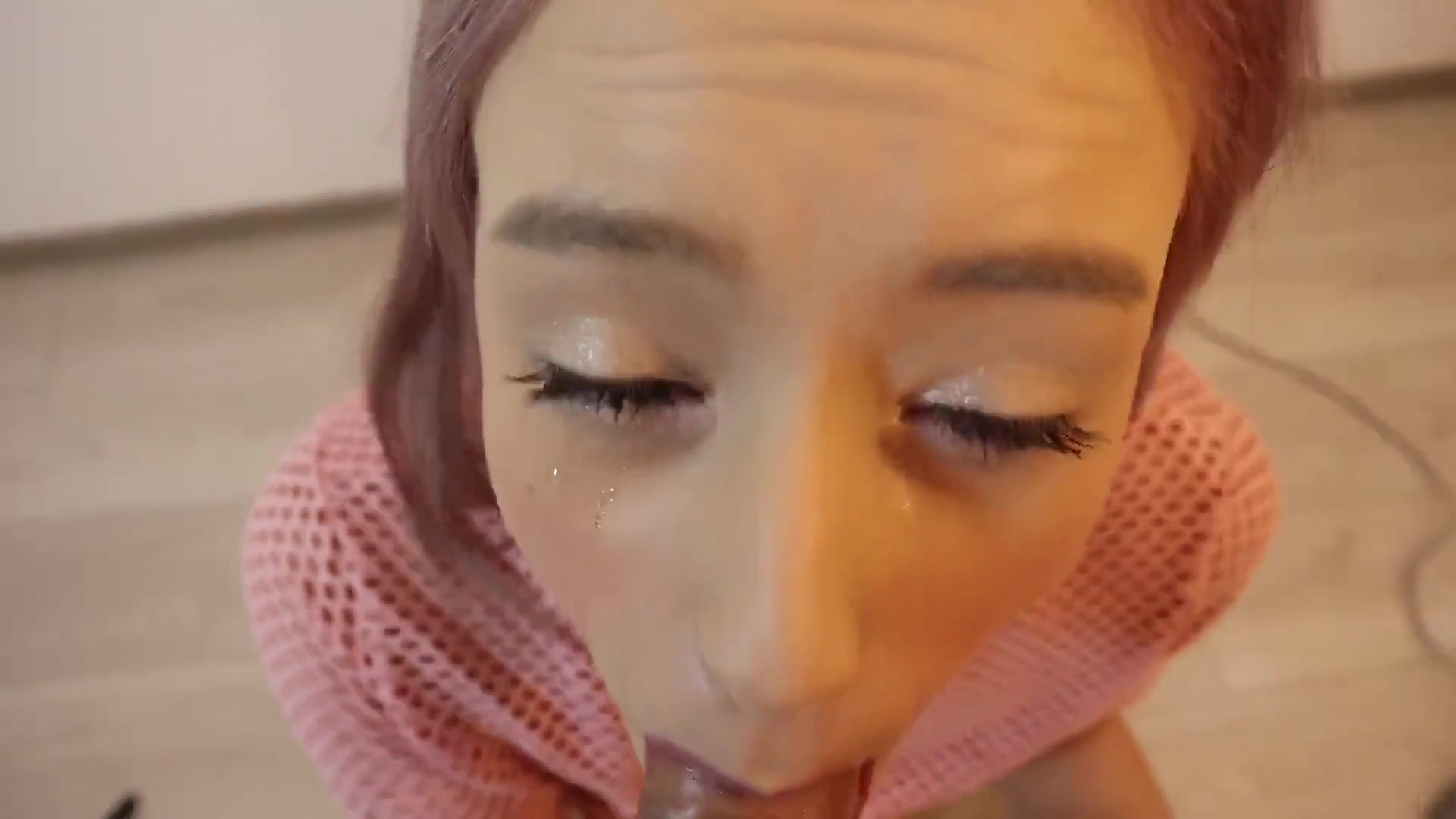 Blonde Teen Extra Sloppy Blowjob. Slobbering Deepthroat. Facefuck and Tears