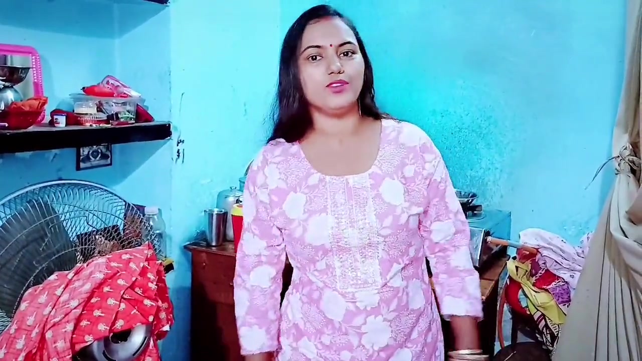 Busty girl comes out of the bathroom naked after a prank by her stepbrother