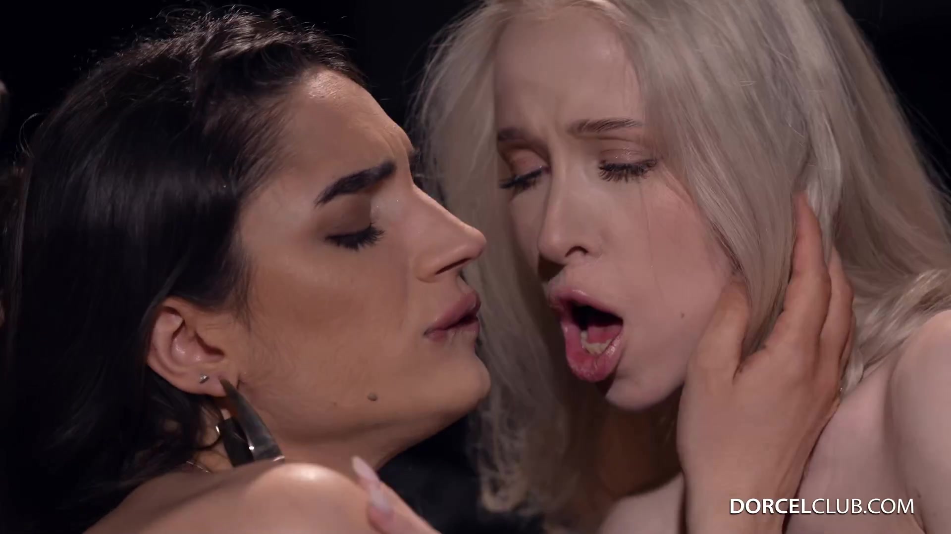 Nata gold, candie luciani in the shadow of desire [anal, threesome, hardcore, blowjob, doggystyle, cowgirl, lingerie, stockings