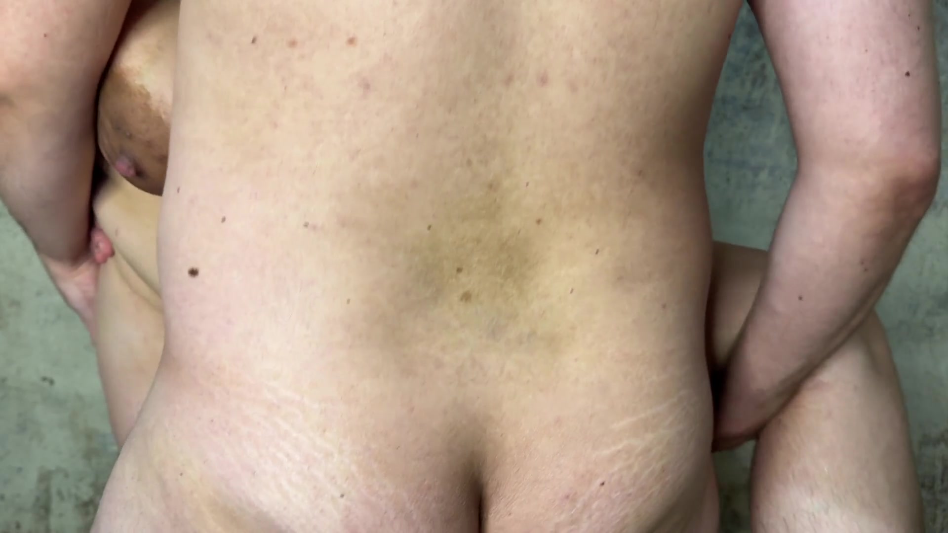 Bareback threesome sex and double penetration for shy chubby married MILF - Milky Mari