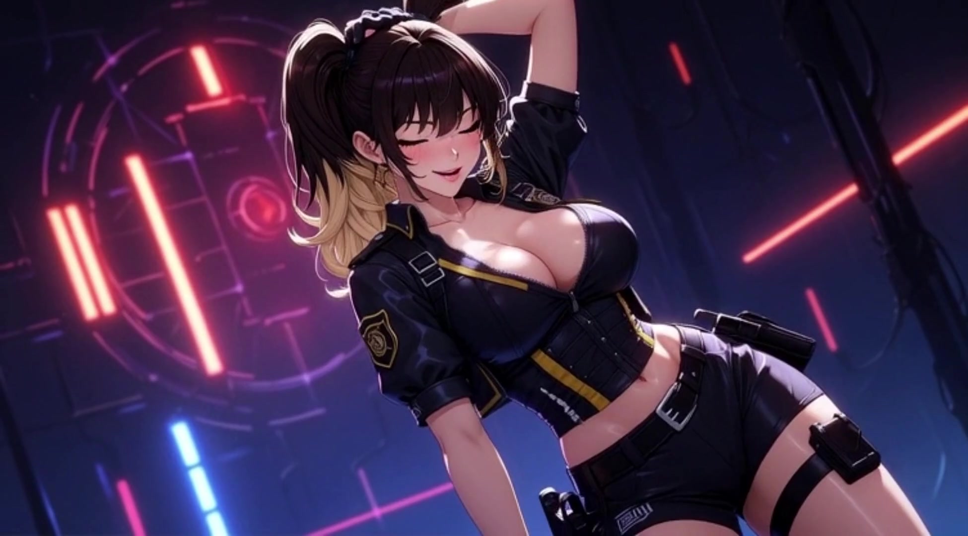 Provocative game in animated scene