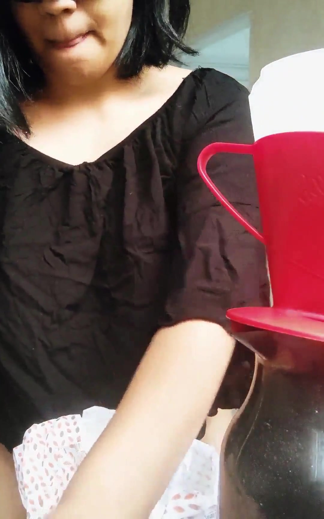 Stepmom Making Her Coffee