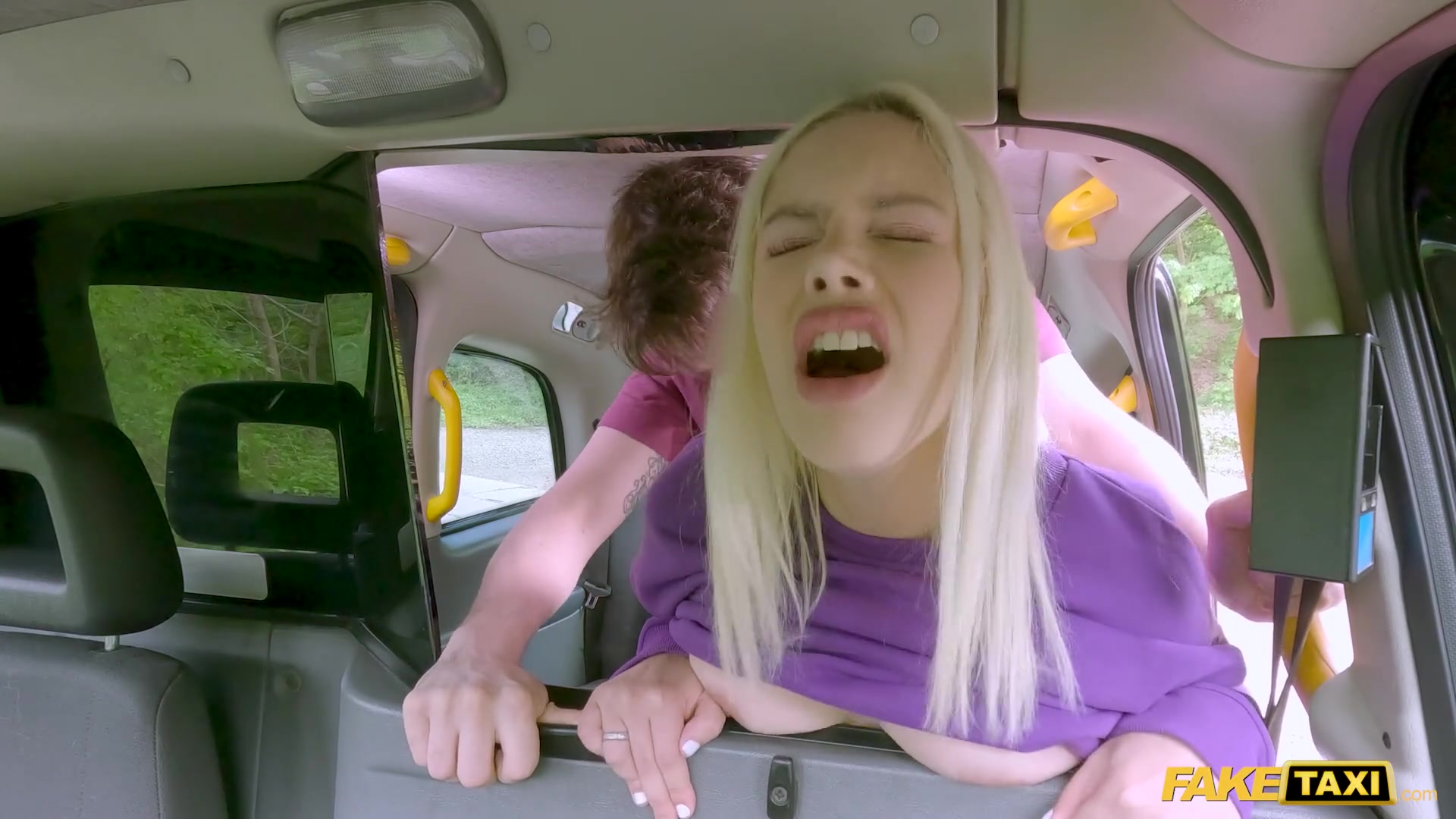 Fake Taxi - Blonde Brazilian girl betrays boyfriend to buy new glasses POV car sex