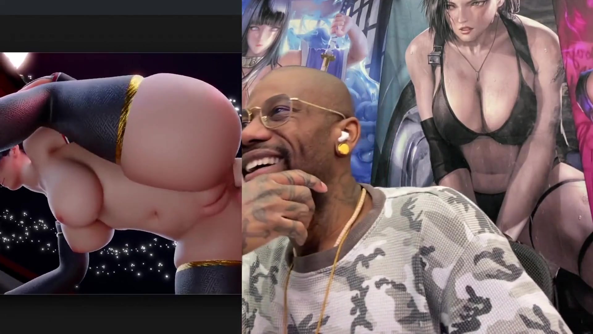 Big Breast Tight Bald Pussy Asian Slut Riding a Hard Cock, Anal Fucking a Jiggly Bald Pussy Asian Baddie