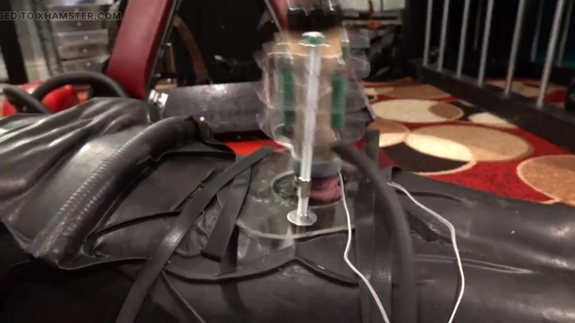 Latex Vac Bag & Electro Venus 2000 Milking in The Dungeon of Lady Diva Cane