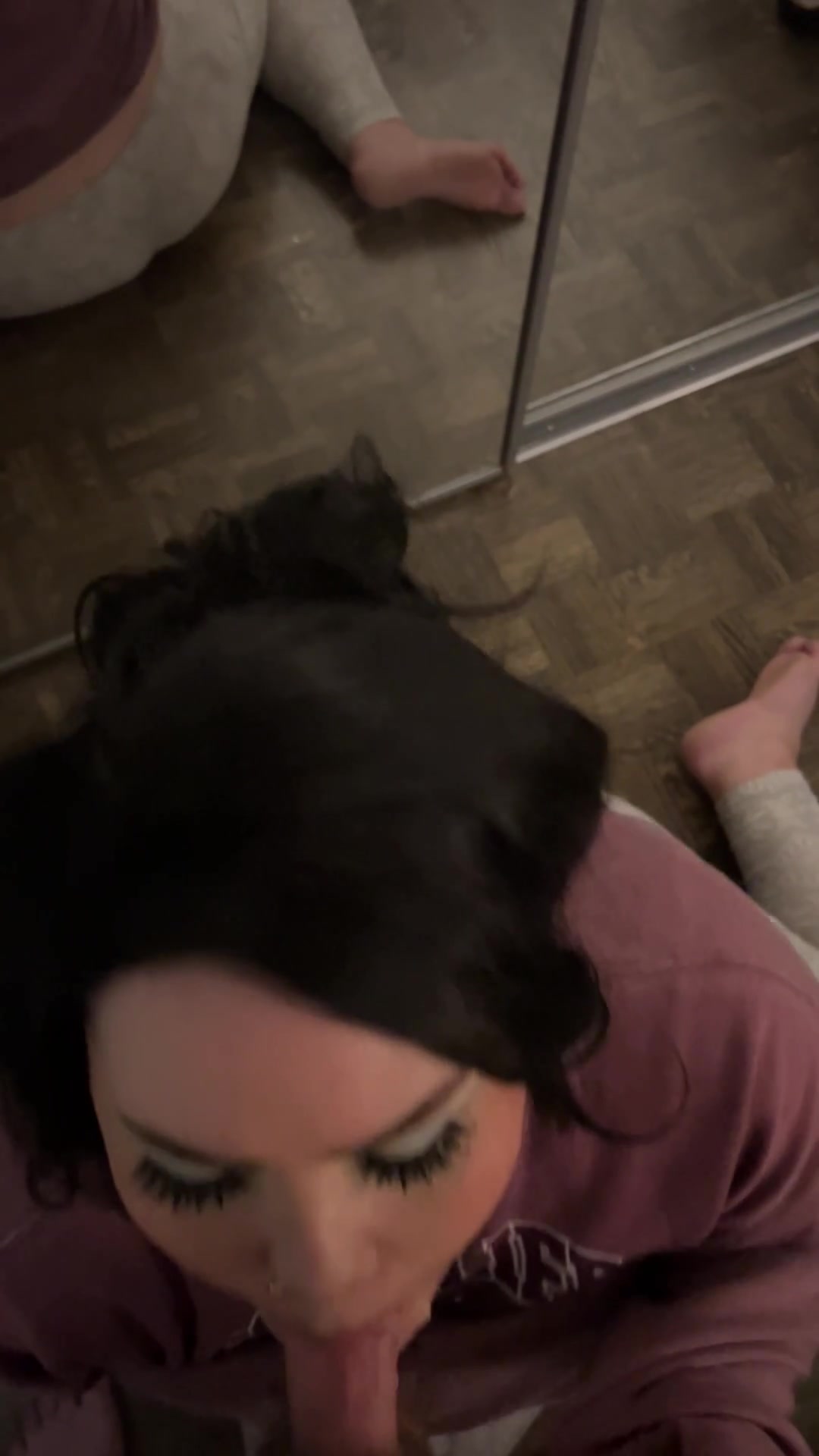 No Hands Blowjob with Swallowing Cum in Mouth and Post Orgasm Sucking!