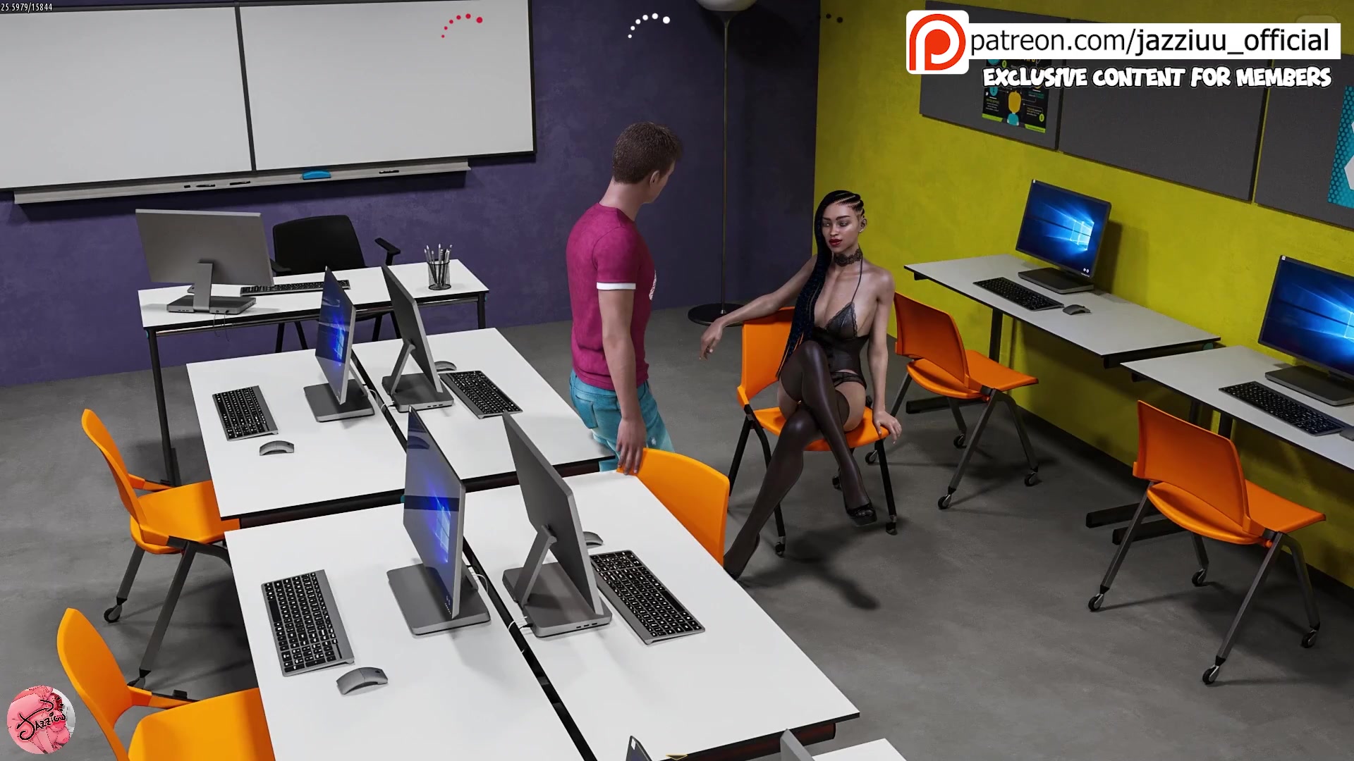 My teacher dares me if I make her run she'll pass me in the class, and I'll end up getting her pregnant. - Jazziuu