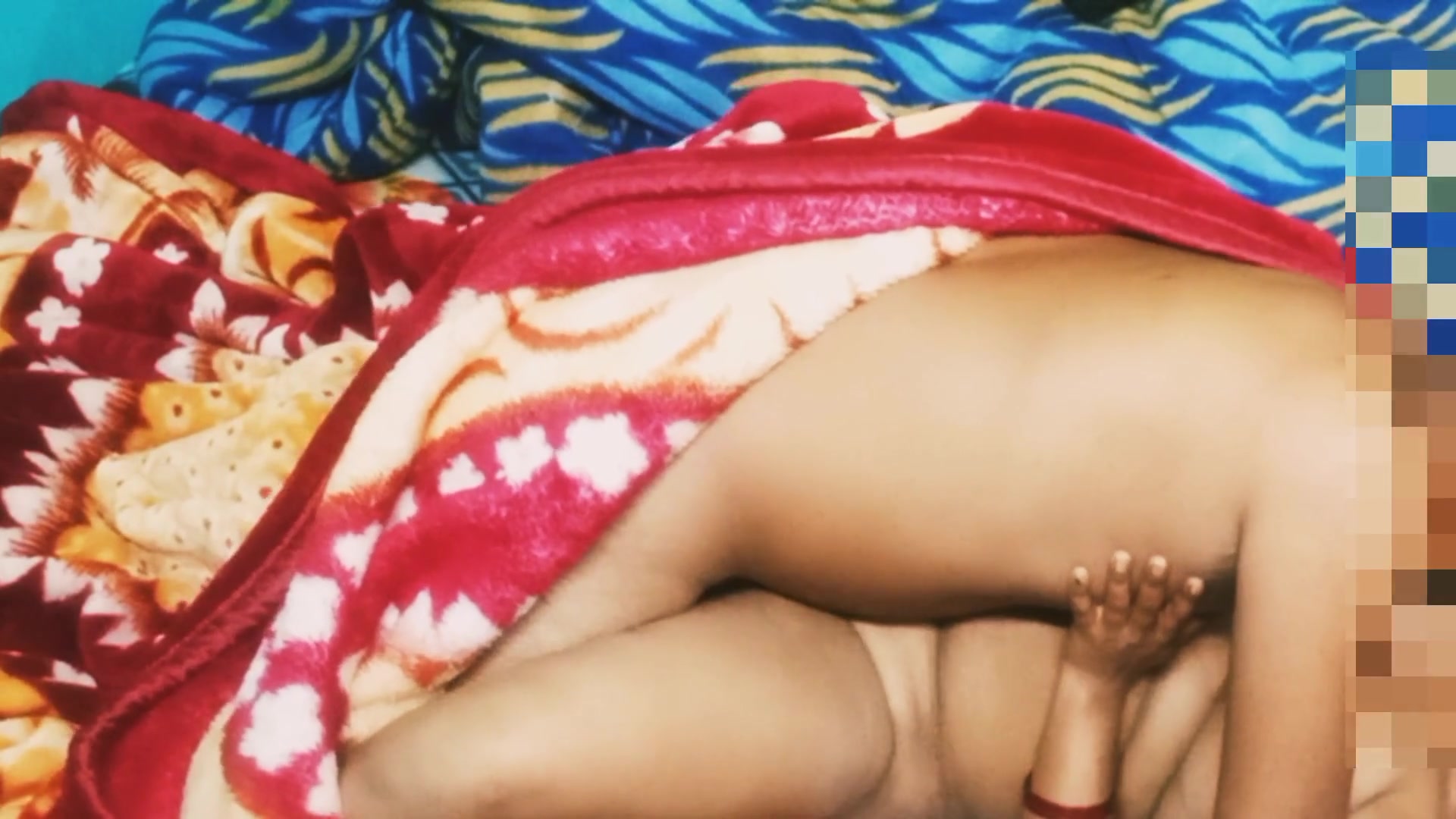 Village aunty having romance with her husband.