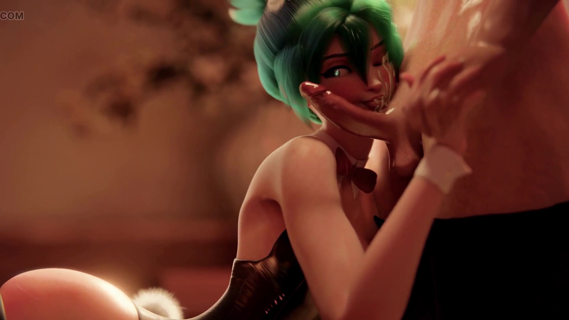 The Bunny Girl Kiriko Passional Blowjob ( Uncensored )