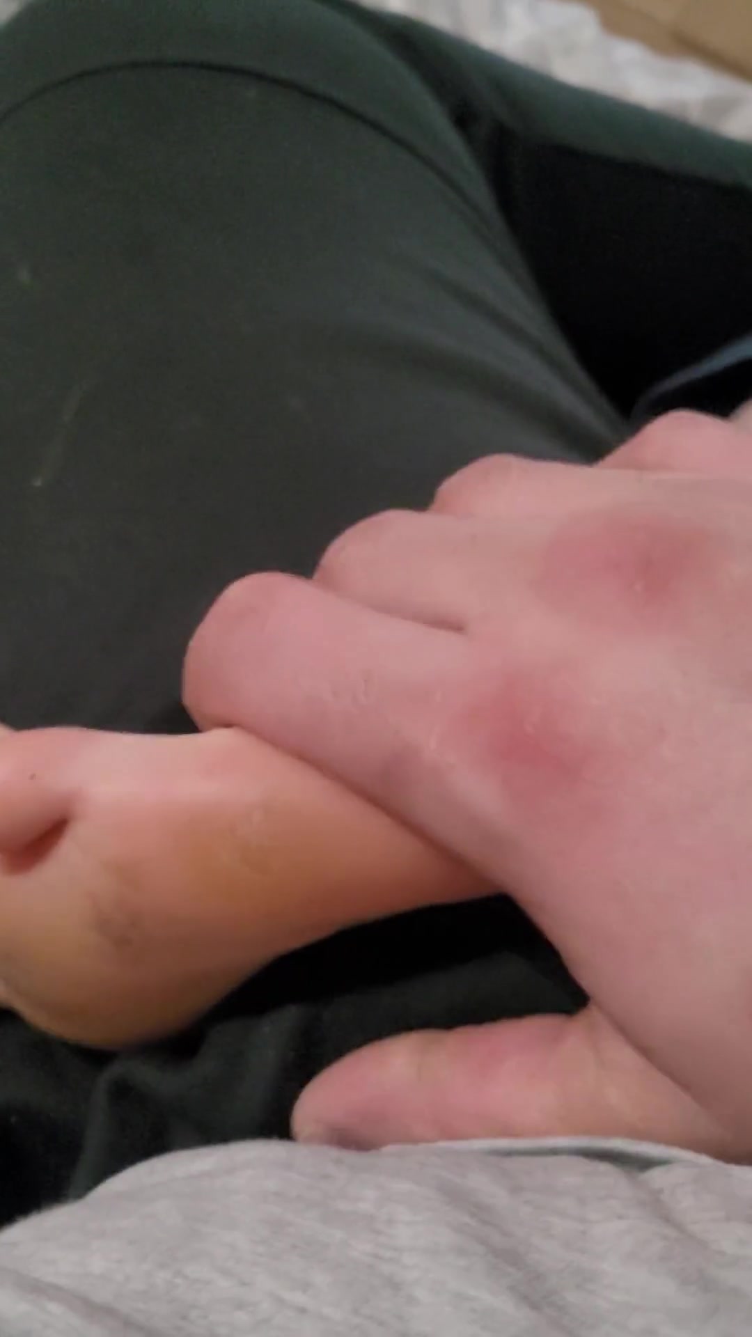 We Watch Movie with My Stepsister, I Took Her Foot, and Make Some Massage, She Make Me Blowjob