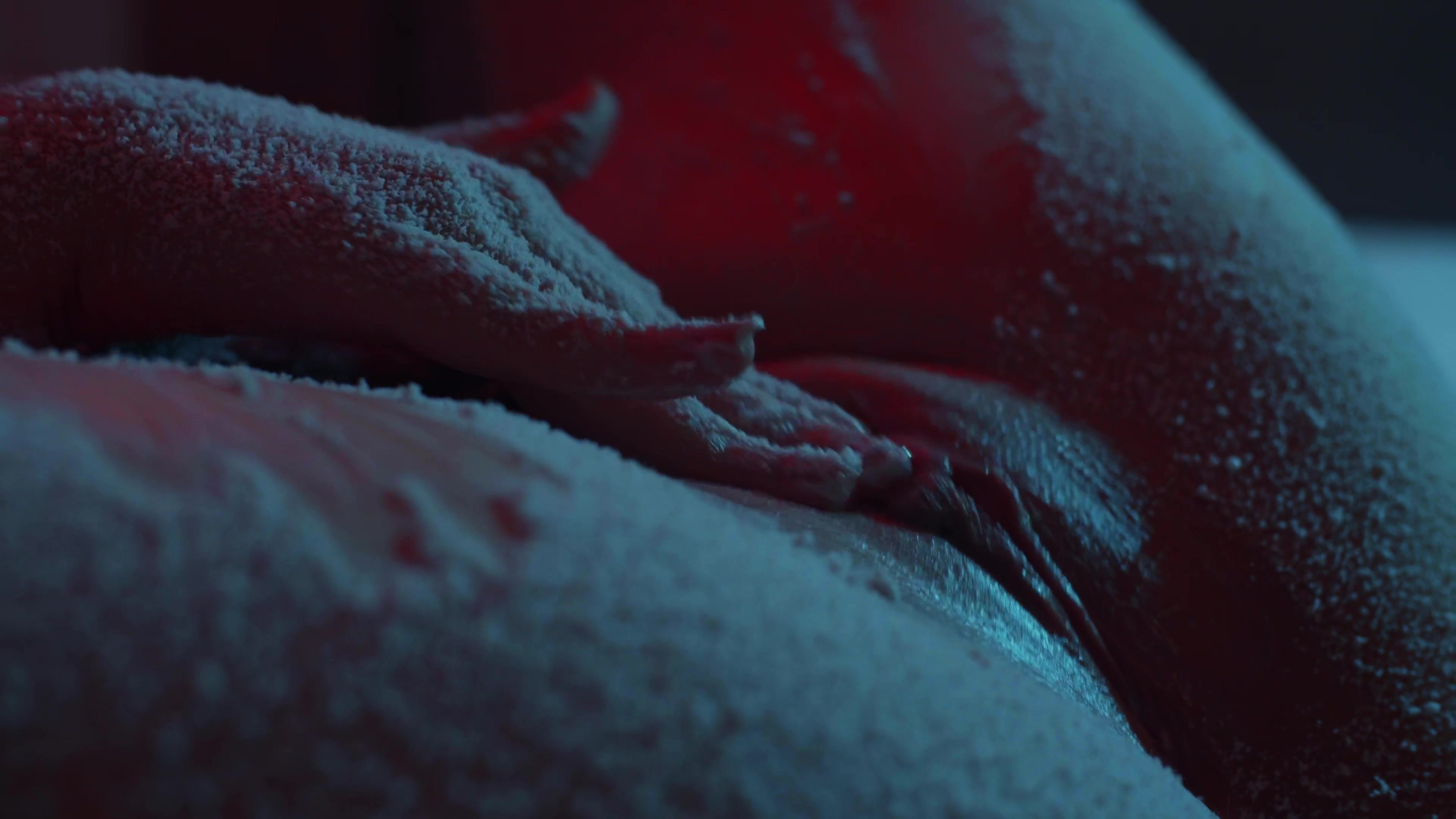 Snow Falling On My Tits And Pussy - Softcore Christmas Tease Closeup