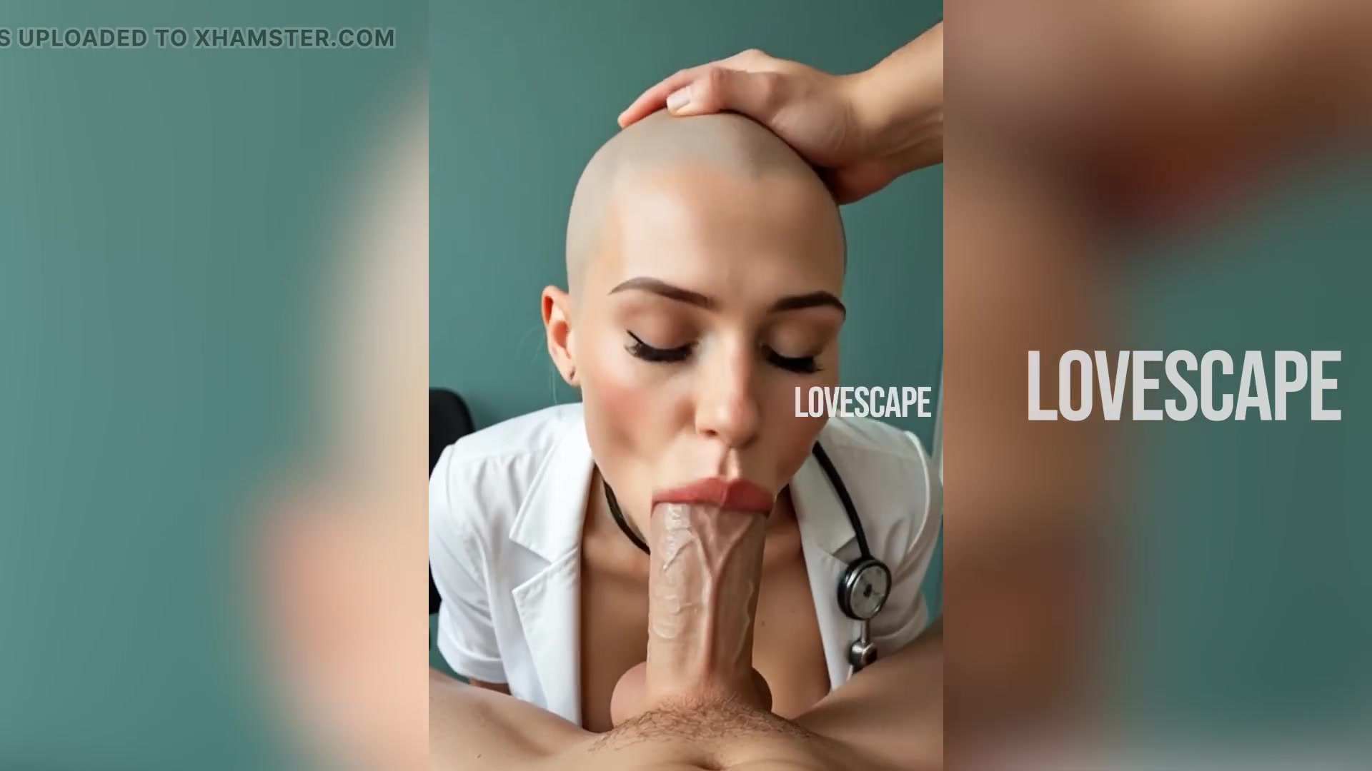 Bald Christmas Slut Gets Her Smooth Head Used as a Handle While This Dick Ruins Her Holes