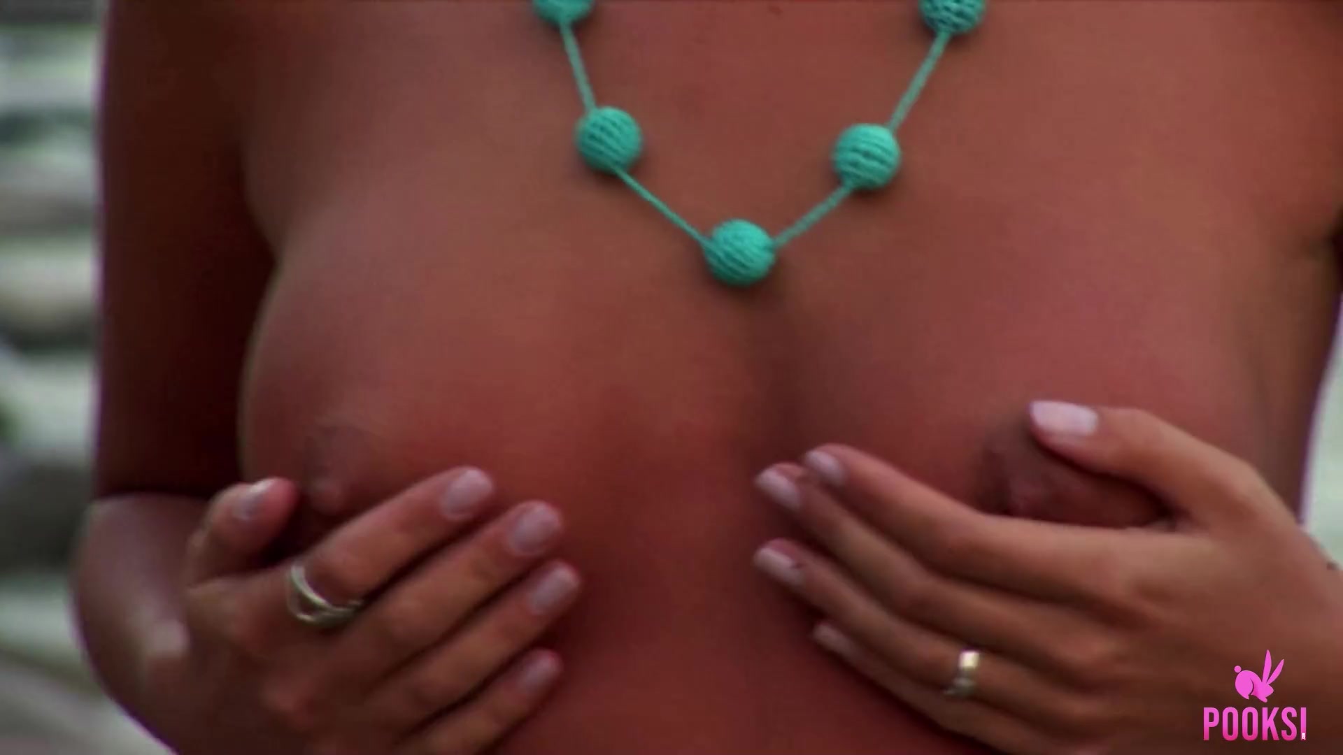 Marleny S Playing With Her Perky Boobs & Horny Cunt At The Beach!