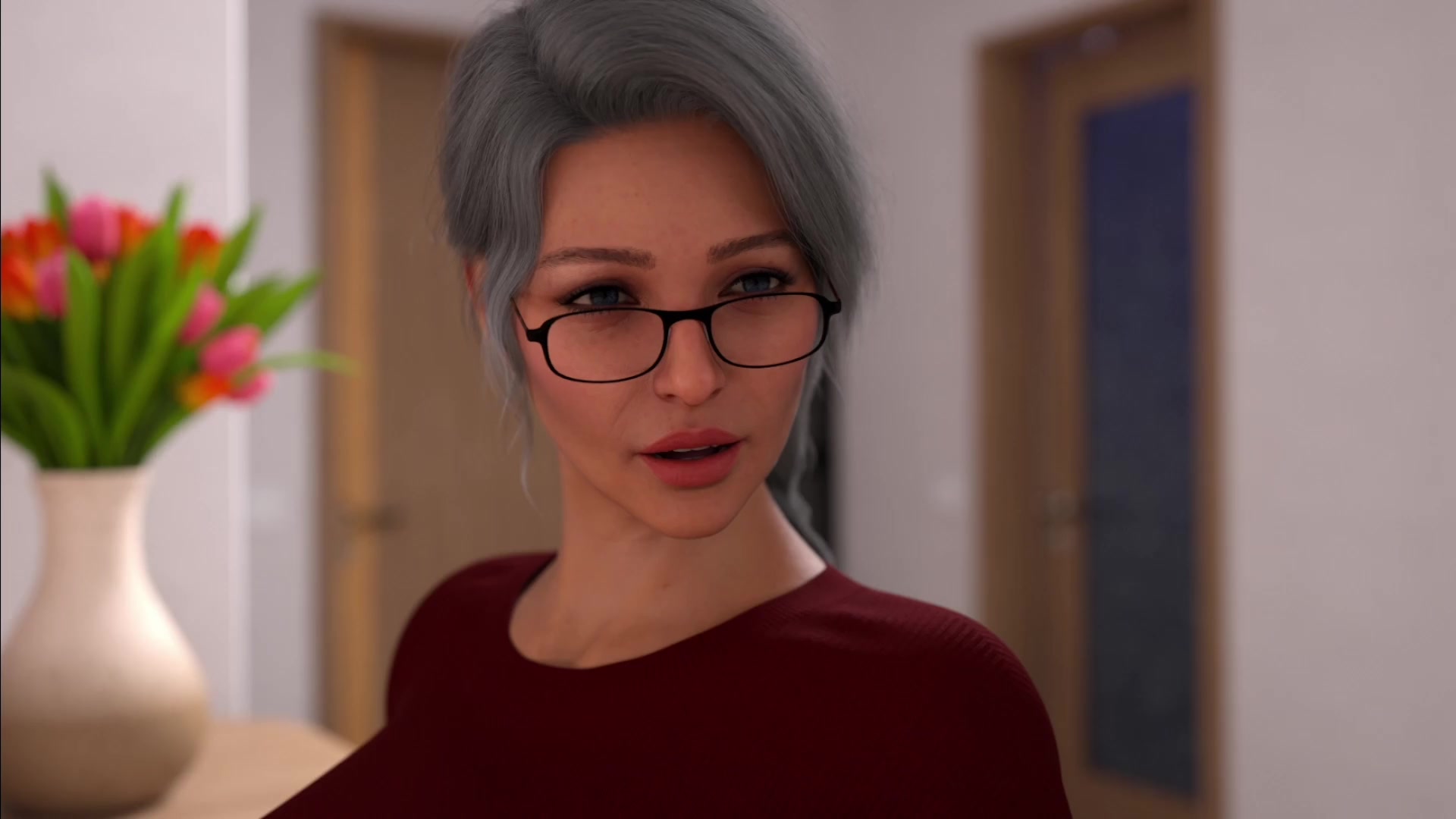 Granny Carol Comfy Luna While Hazel & Ivy Poking Each Other