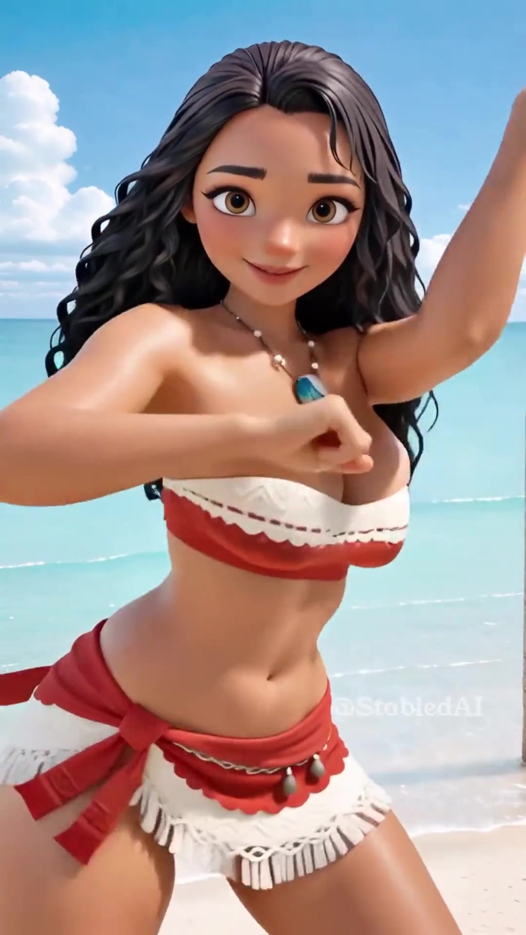 Princesses dance and show off huge tits