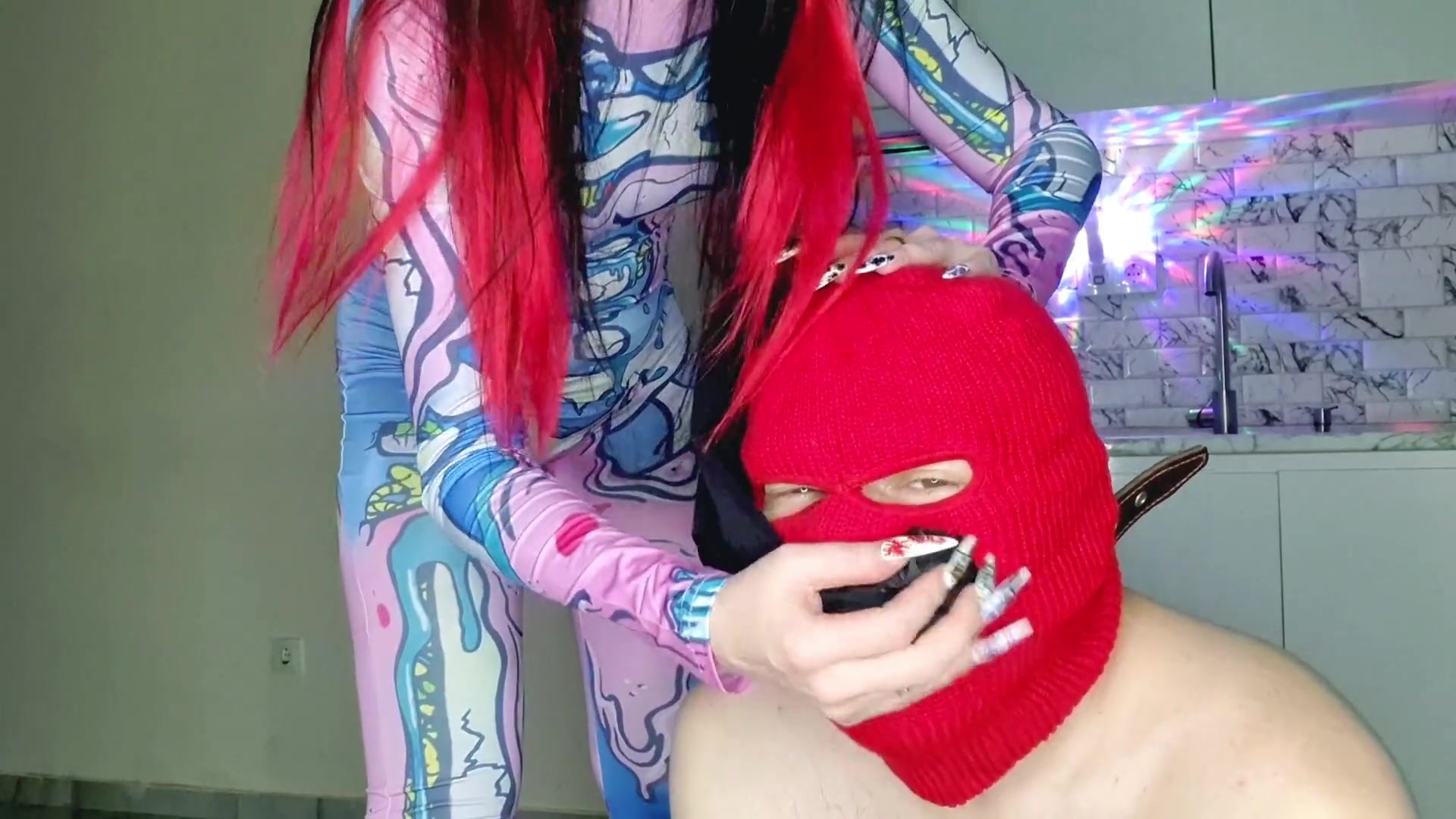 Dirty Laundry Worship Mistress Nika's Sweaty Worn Thongs Socks & Nylon Straight to Your Face & Mout