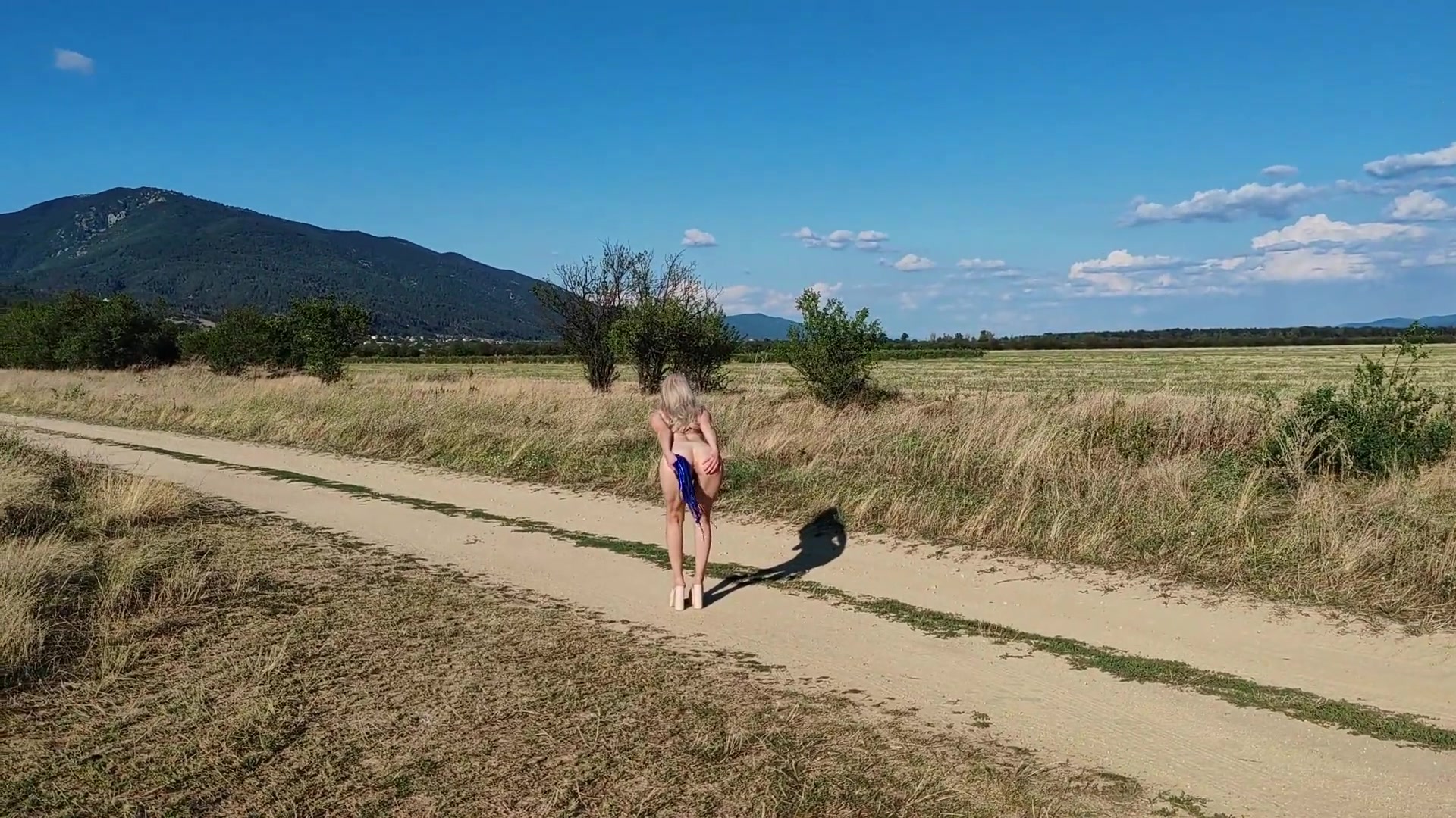 The Little Whore Masturbates on the Road