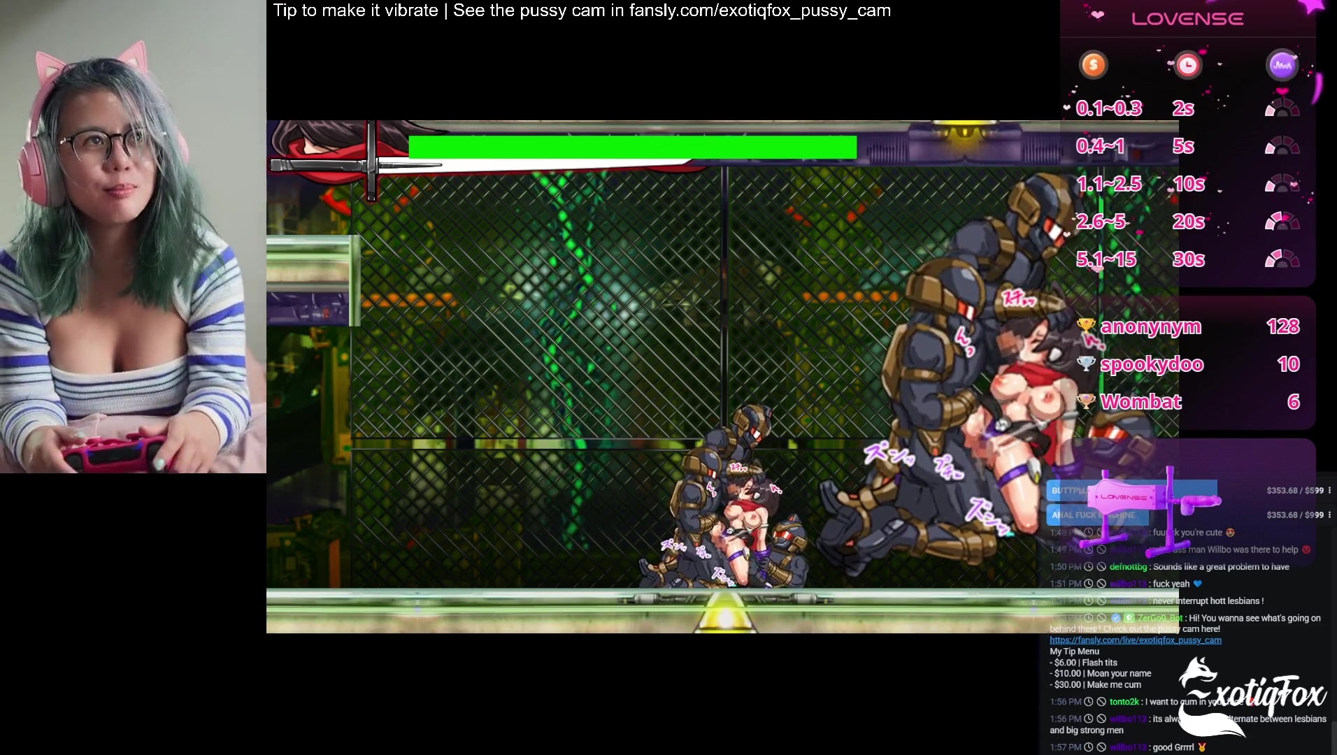 Horny Gamer Girl Plays Hentai Game and Masturbates to Intense Orgasm LIVE