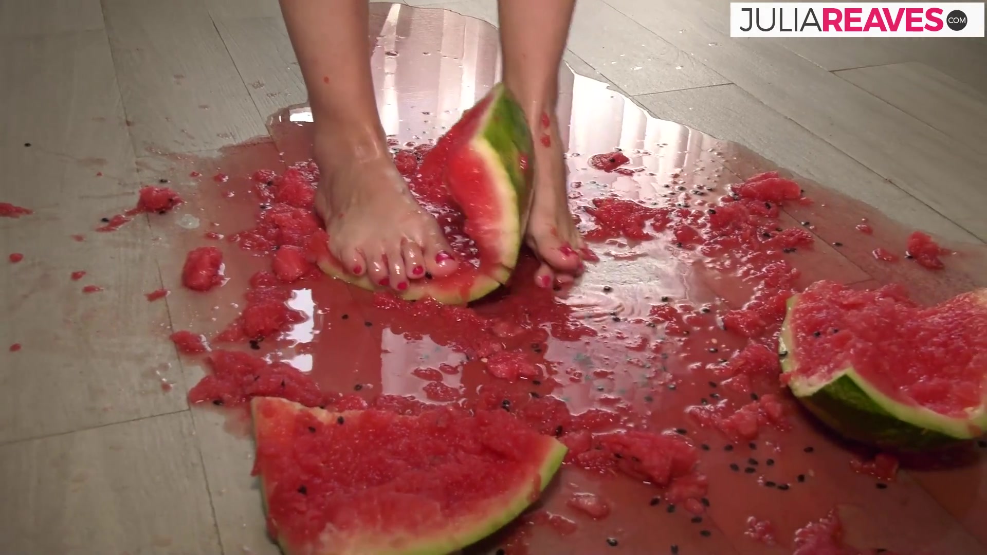 She kicks the bowler hat and plays with your big boobs