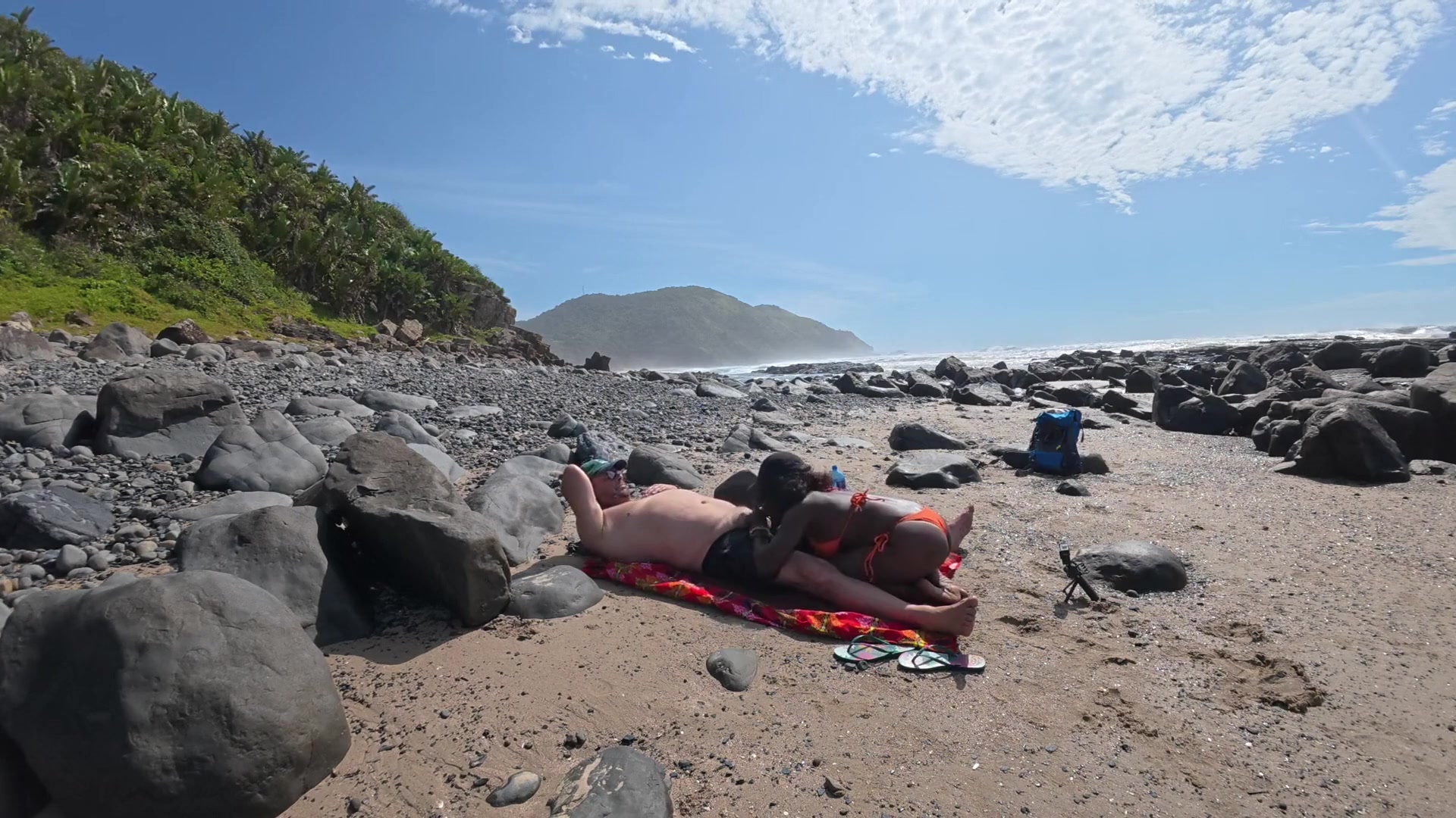 Lost Between Tides and Each Other -horny Ebony MILF Rides Her Lover